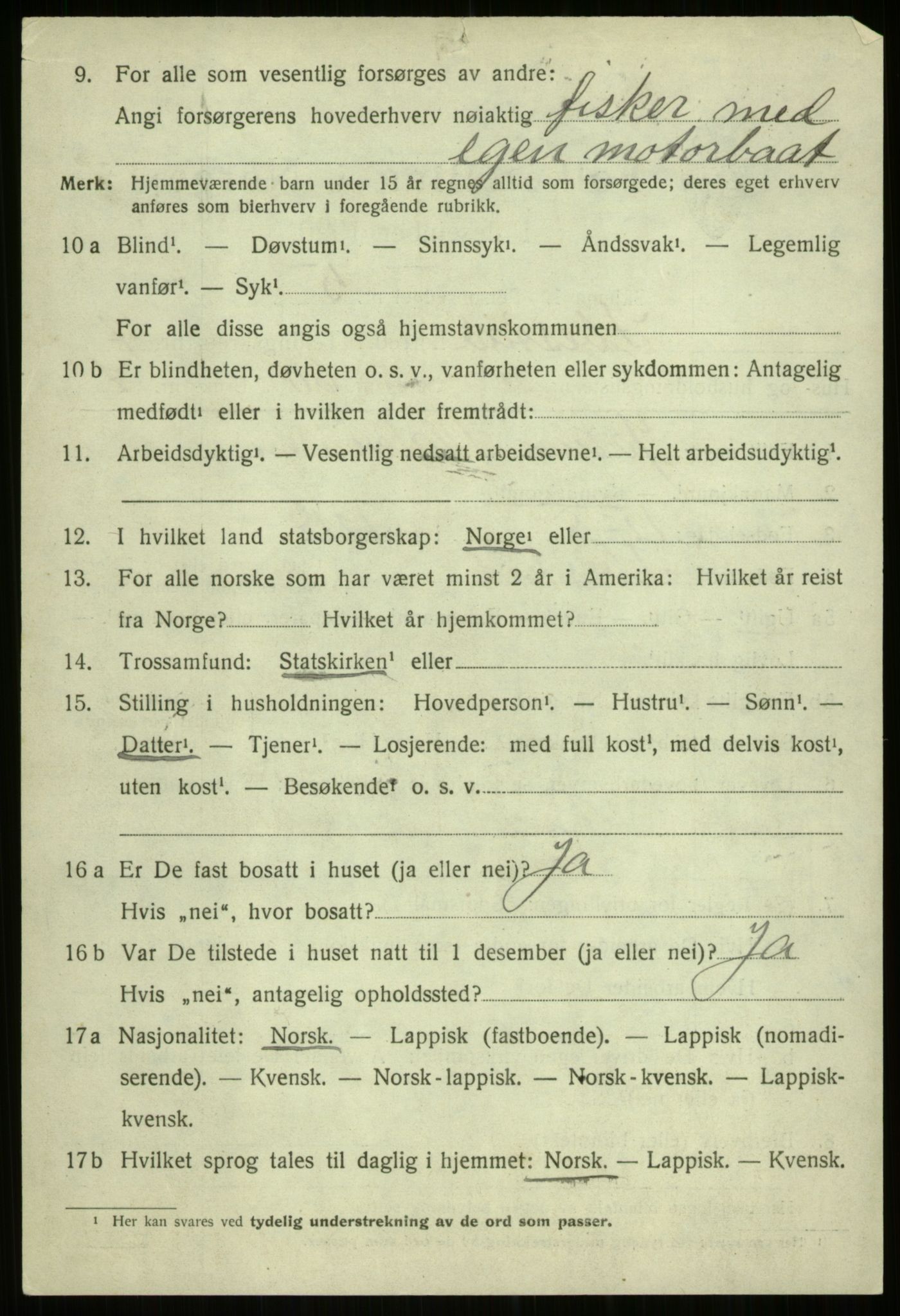 SATØ, 1920 census for Ibestad, 1920, p. 4959