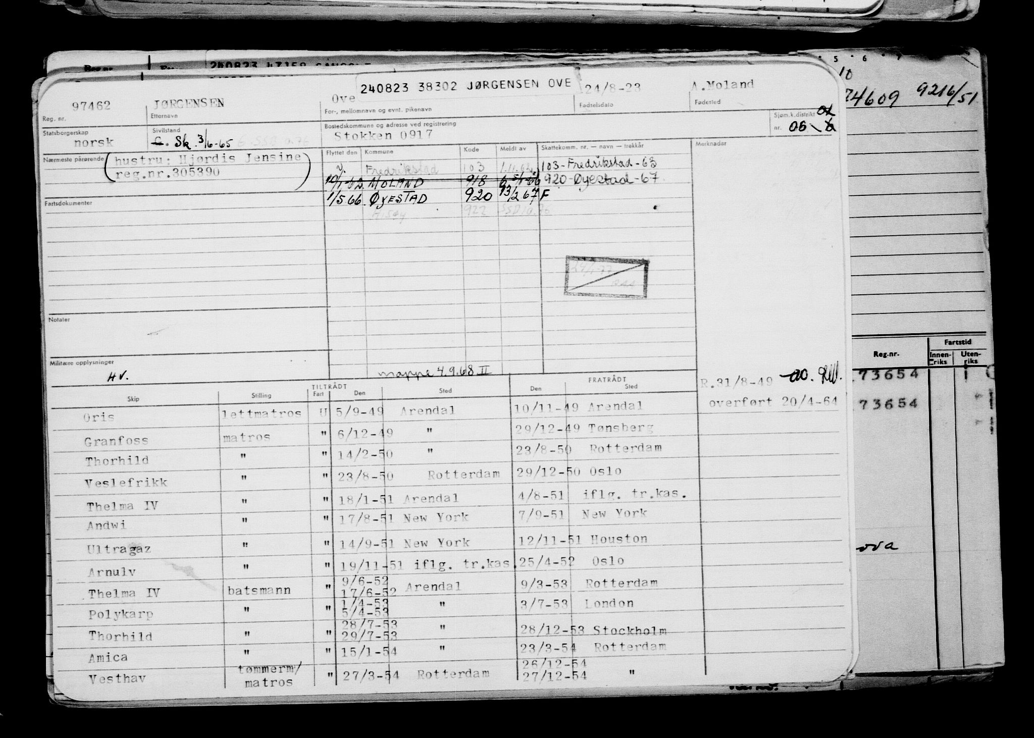 Direktoratet for sjømenn, AV/RA-S-3545/G/Gb/L0222: Hovedkort, 1923, p. 258