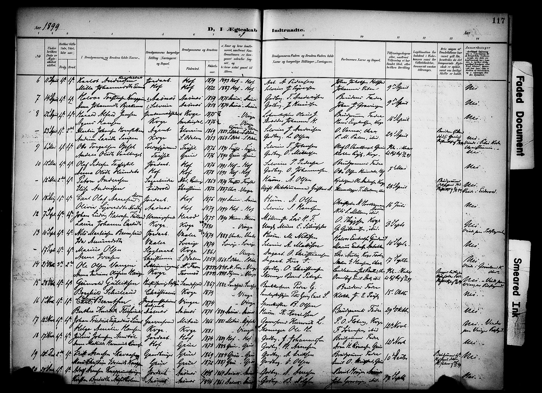 Vinger prestekontor, AV/SAH-PREST-024/H/Ha/Haa/L0016: Parish register (official) no. 16, 1898-1920, p. 117