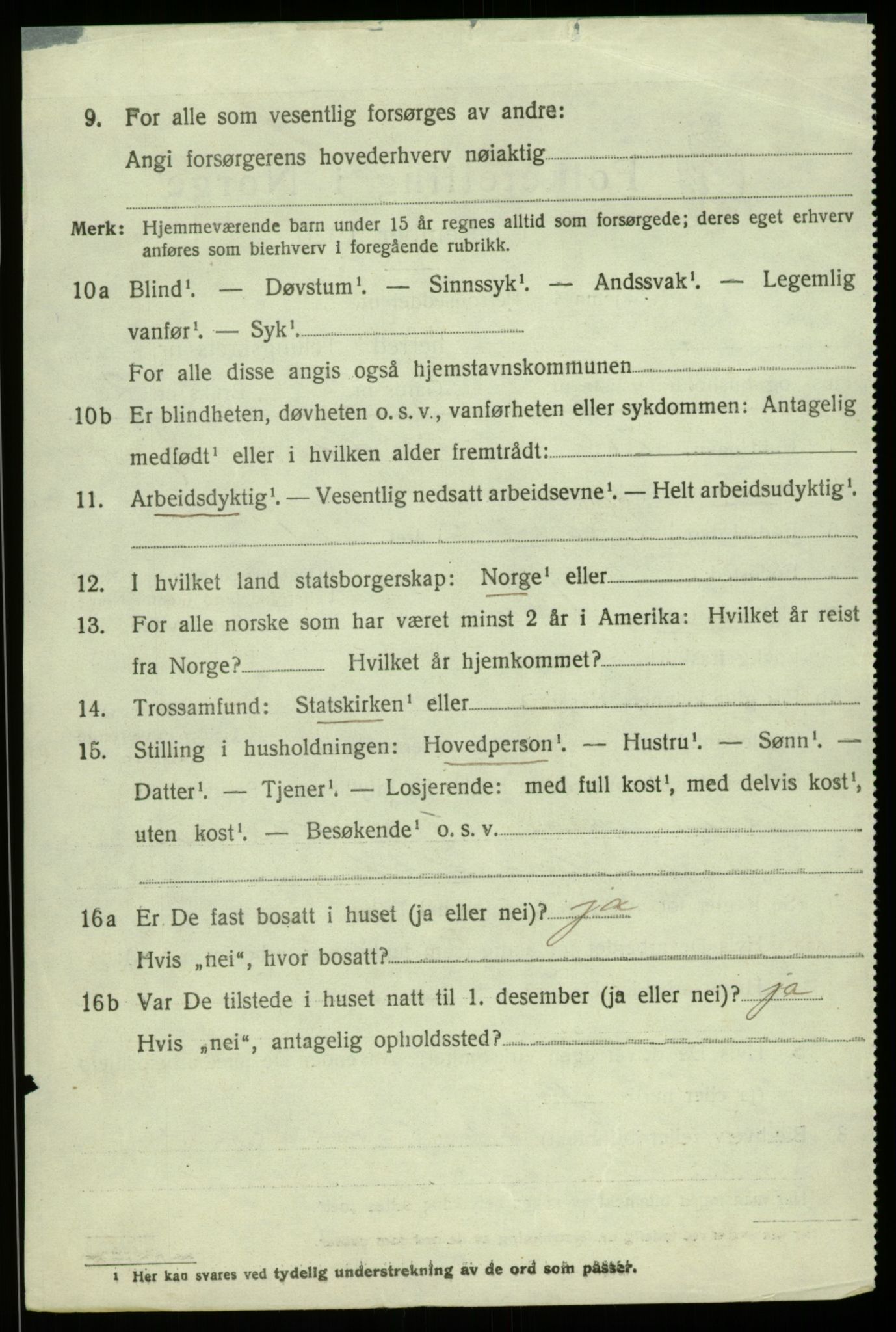 SAB, 1920 census for Fjell, 1920, p. 9837