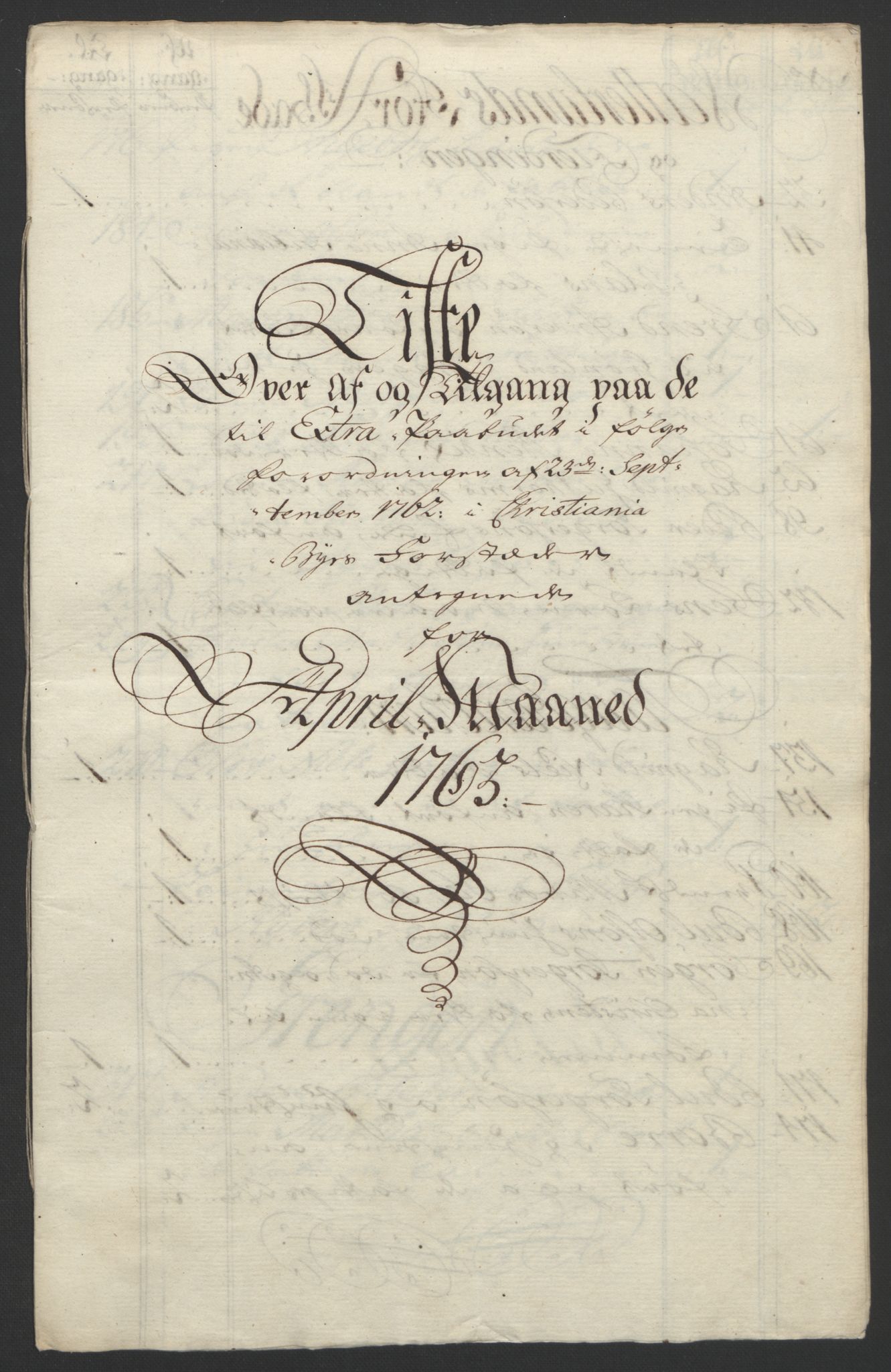 Rentekammeret inntil 1814, Reviderte regnskaper, Byregnskaper, AV/RA-EA-4066/R/Re/L0072/0001: [E13] Kontribusjonsregnskap / Ekstraskatt, 1763-1764, p. 79