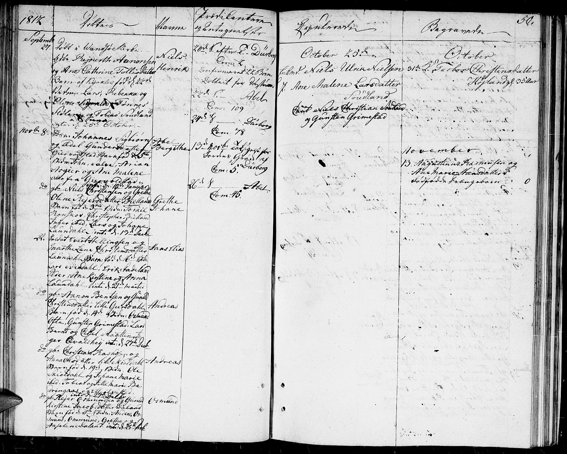 Herad sokneprestkontor, AV/SAK-1111-0018/F/Fa/Faa/L0002: Parish register (official) no. A 2, 1800-1815, p. 50