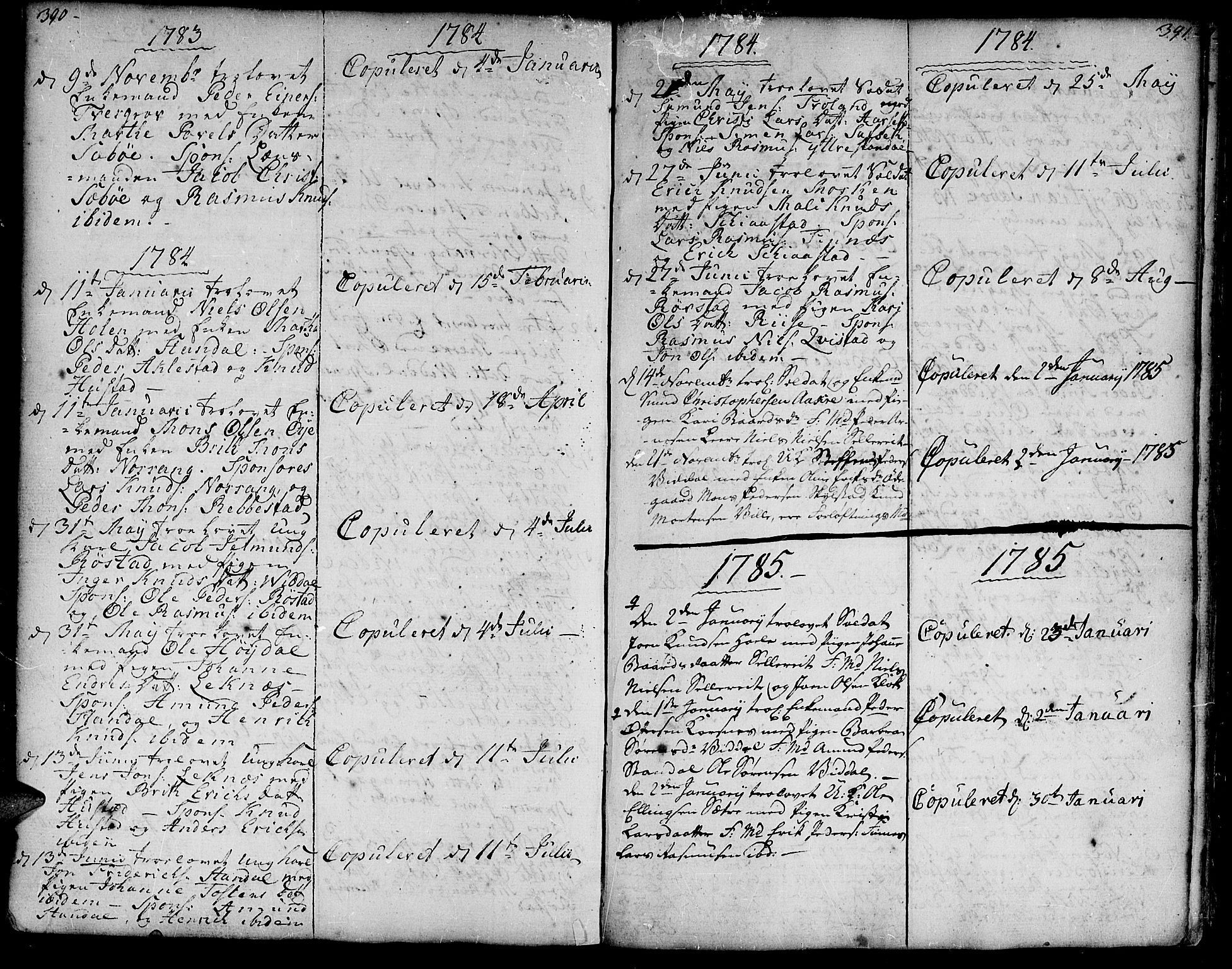 Ministerialprotokoller, klokkerbøker og fødselsregistre - Møre og Romsdal, SAT/A-1454/515/L0206: Parish register (official) no. 515A02, 1765-1818, p. 390-391