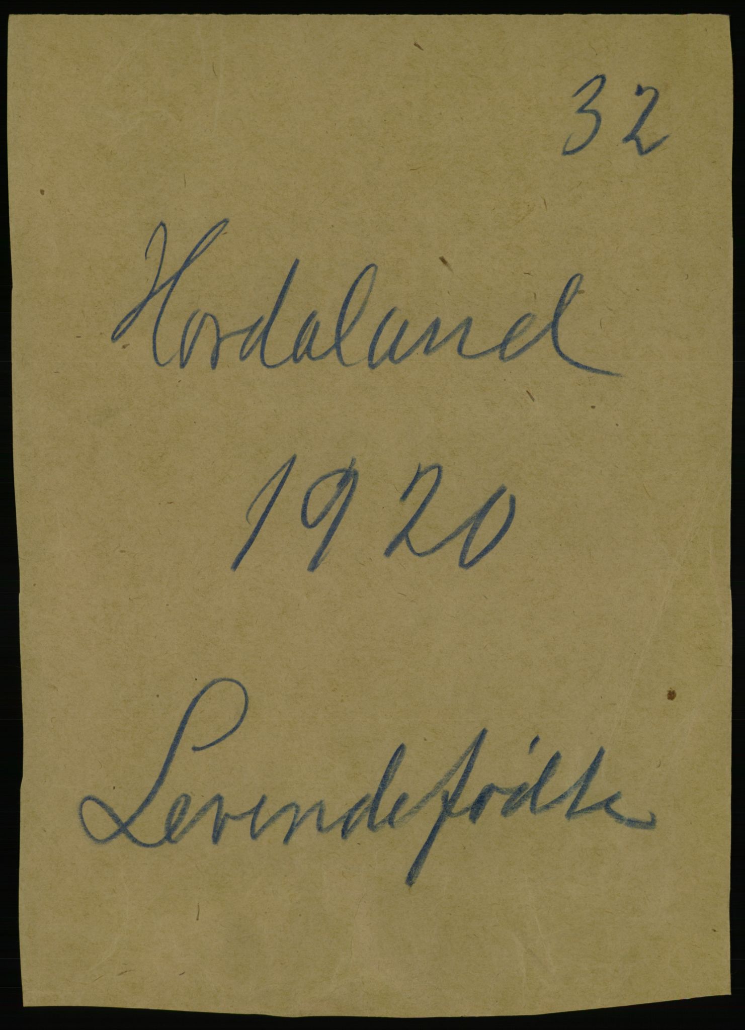 Statistisk sentralbyrå, Sosiodemografiske emner, Befolkning, RA/S-2228/D/Df/Dfb/Dfbj/L0038: Hordaland fylke: Levendefødte menn og kvinner. Bygder., 1920, p. 1