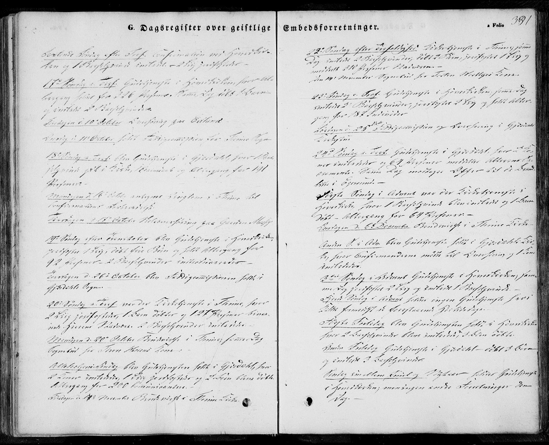 Lye sokneprestkontor, AV/SAST-A-101794/001/30BA/L0006: Parish register (official) no. A 5.2, 1842-1855, p. 391