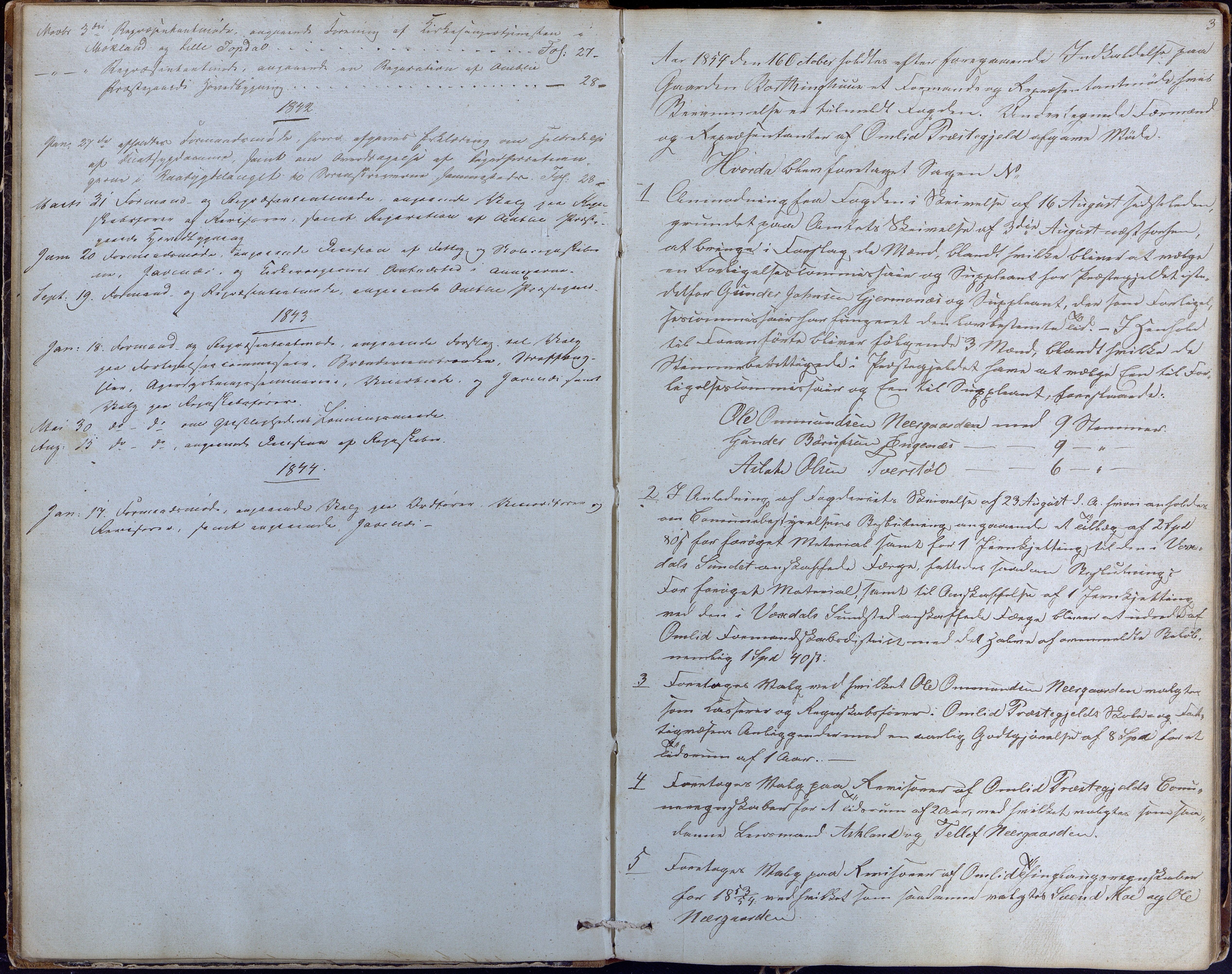 Åmli kommune før 1985, AAKS/KA0929-PK/01/01a/L0001: Møtebok, 1837-1854, p. 3
