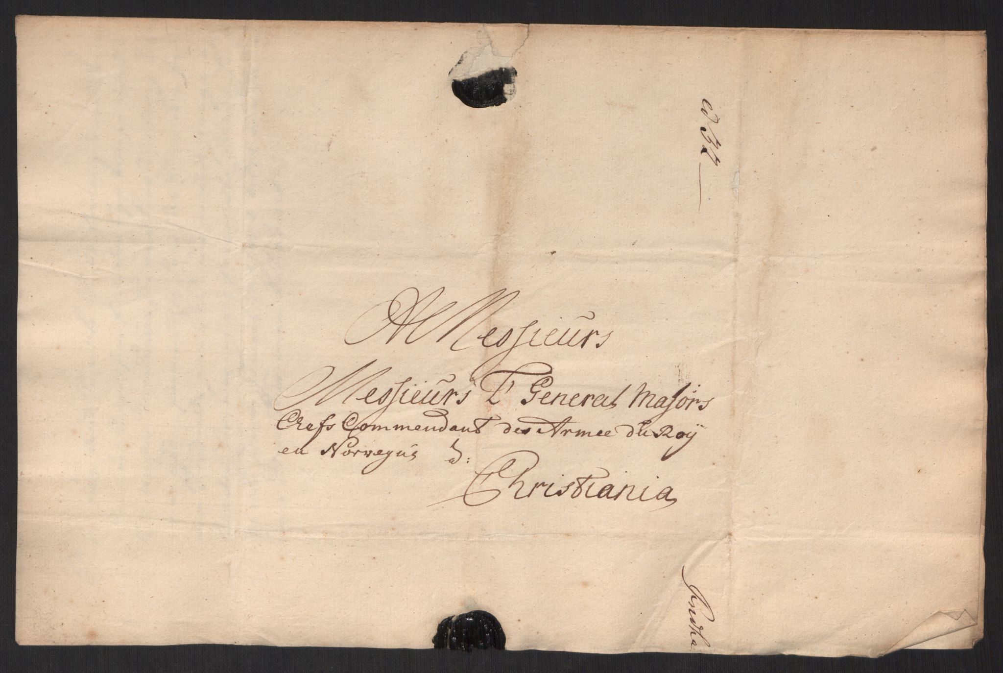 Kommanderende general (KG I) med Det norske krigsdirektorium, AV/RA-EA-5419/D/L0152: Fredriksten festning: Brev, inventarfortegnelser og regnskapsekstrakter, 1720-1723, p. 525