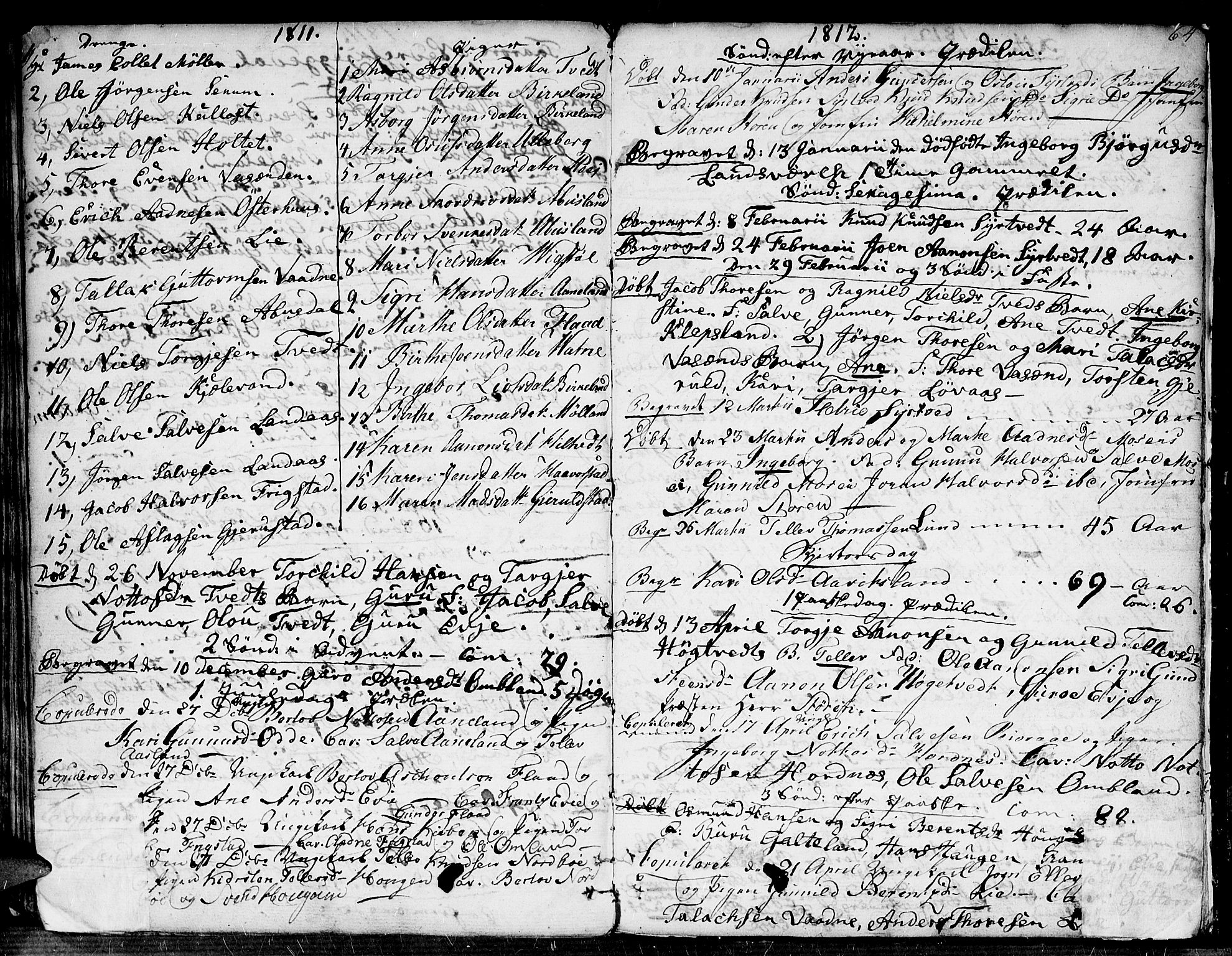 Evje sokneprestkontor, AV/SAK-1111-0008/F/Fa/Faa/L0003: Parish register (official) no. A 3, 1787-1816, p. 64