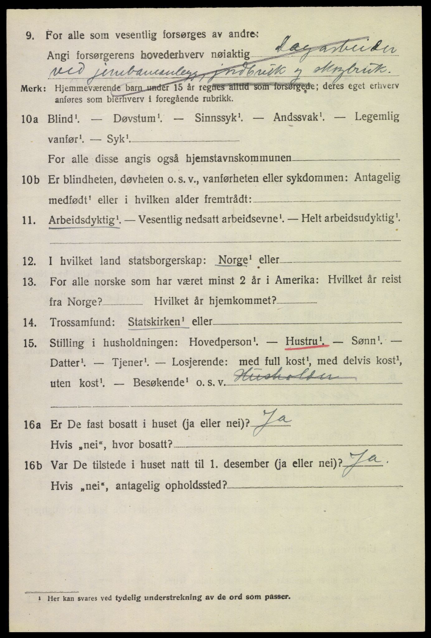 SAH, 1920 census for Nord-Fron, 1920, p. 4011