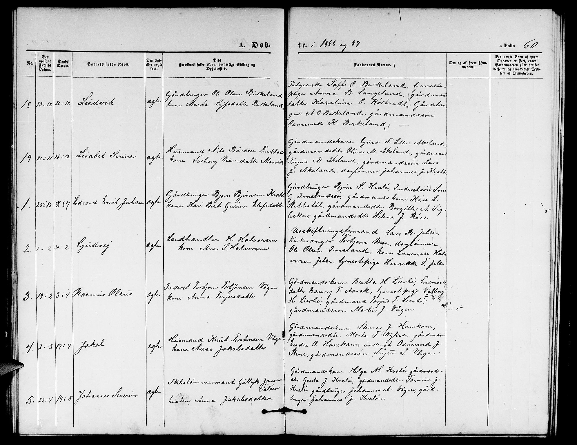 Vikedal sokneprestkontor, SAST/A-101840/01/V: Parish register (copy) no. B 4, 1868-1890, p. 60