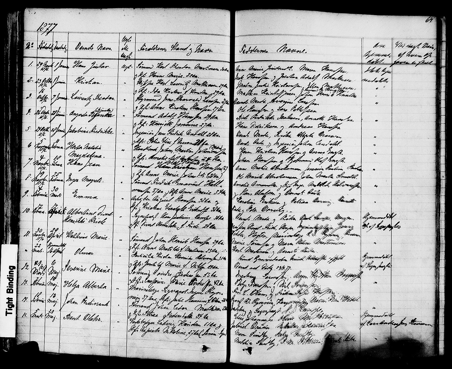 Stavern kirkebøker, AV/SAKO-A-318/F/Fa/L0007: Parish register (official) no. 7, 1840-1877, p. 64