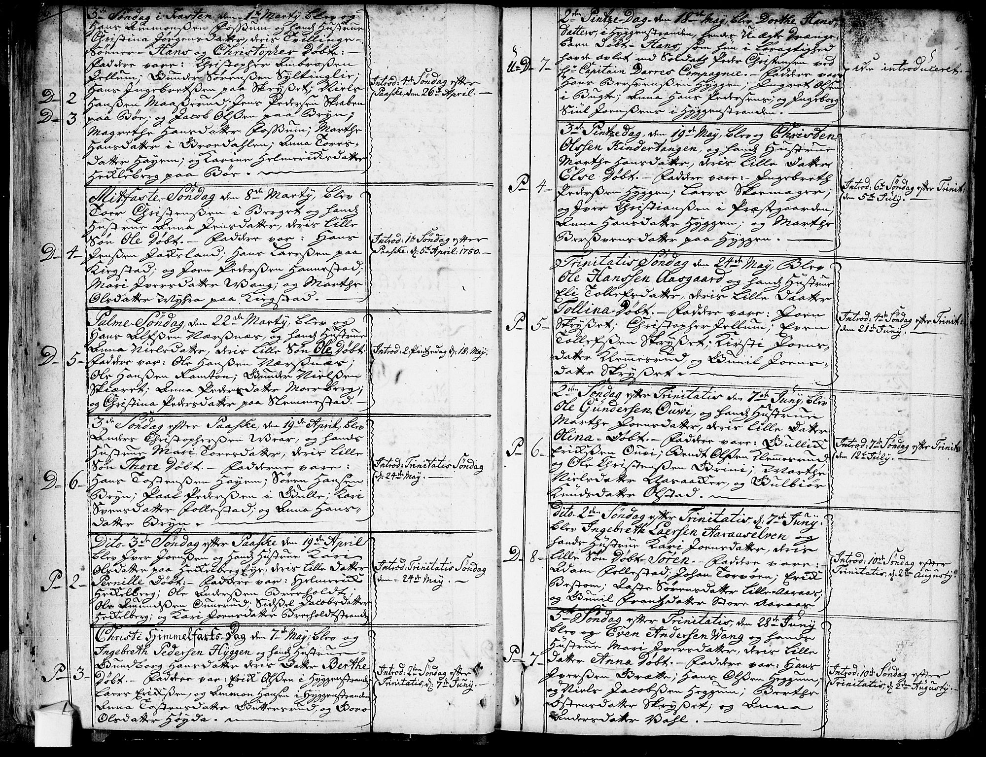 Røyken kirkebøker, AV/SAKO-A-241/G/Ga/L0001: Parish register (copy) no. 1, 1740-1768, p. 66-67