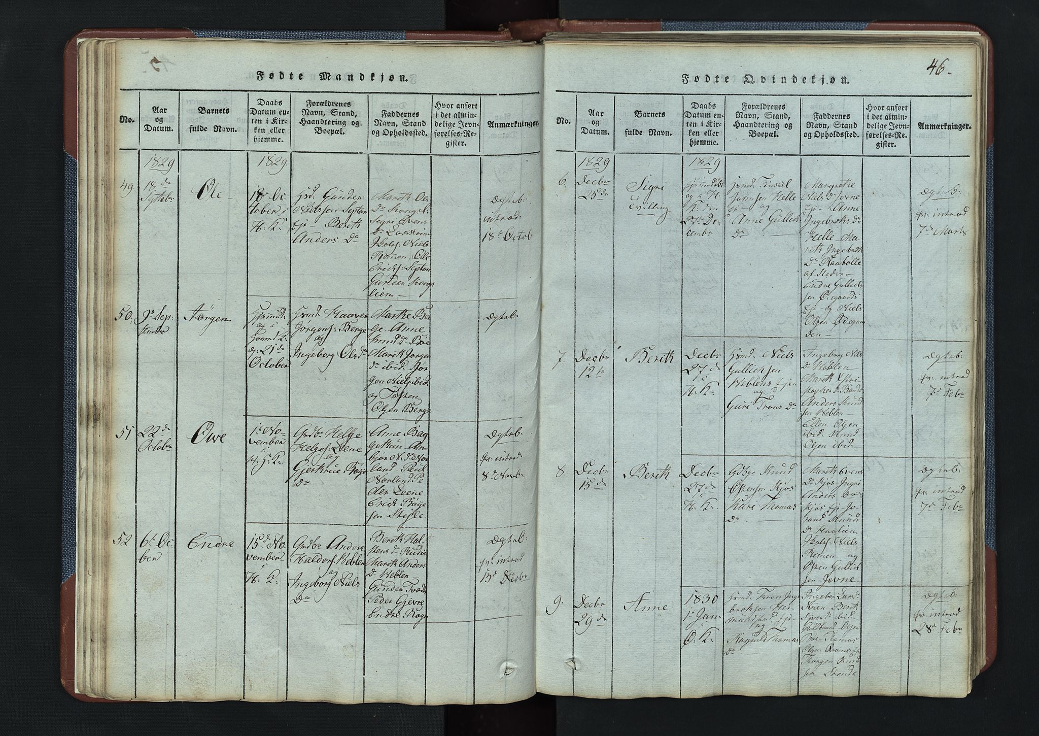 Vang prestekontor, Valdres, SAH/PREST-140/H/Hb/L0003: Parish register (copy) no. 3, 1814-1892, p. 46