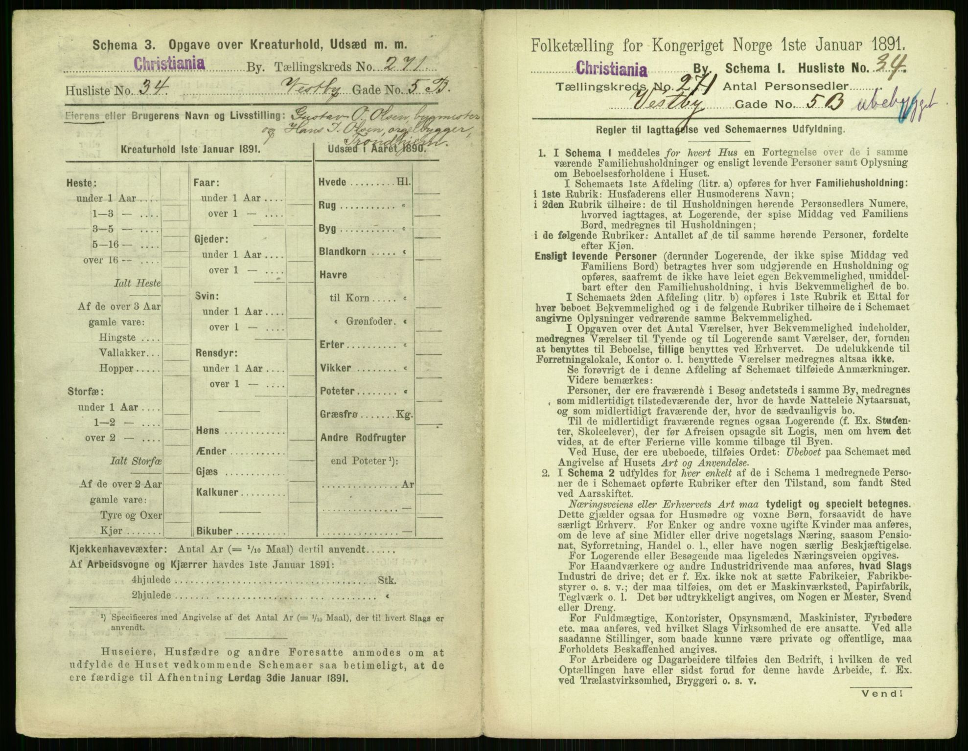 RA, 1891 census for 0301 Kristiania, 1891, p. 164565