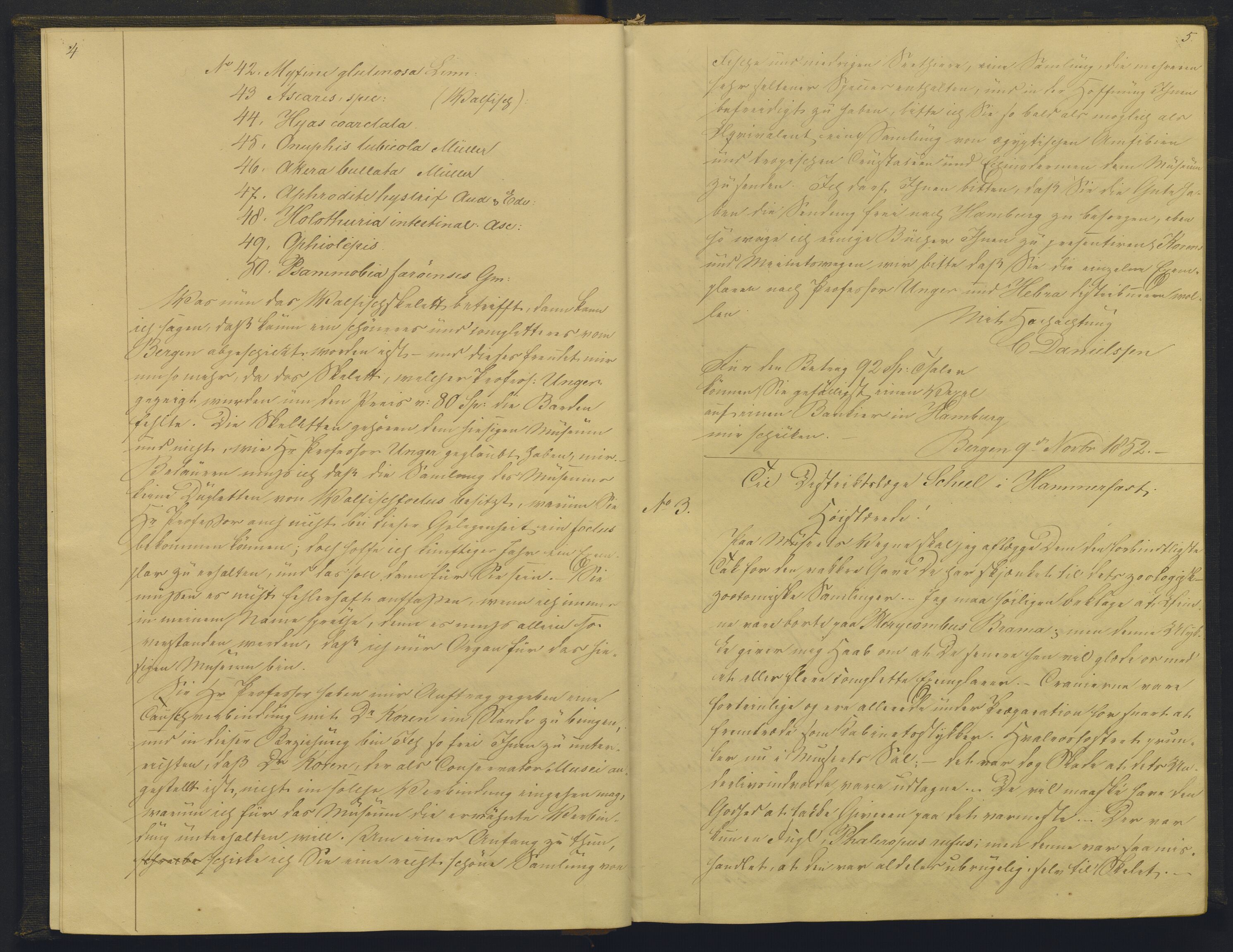 Bergens Museum, AV/SAB-A-17301/08/B/Ba/L0001: Kopibok , 1852-1874, p. 4-5