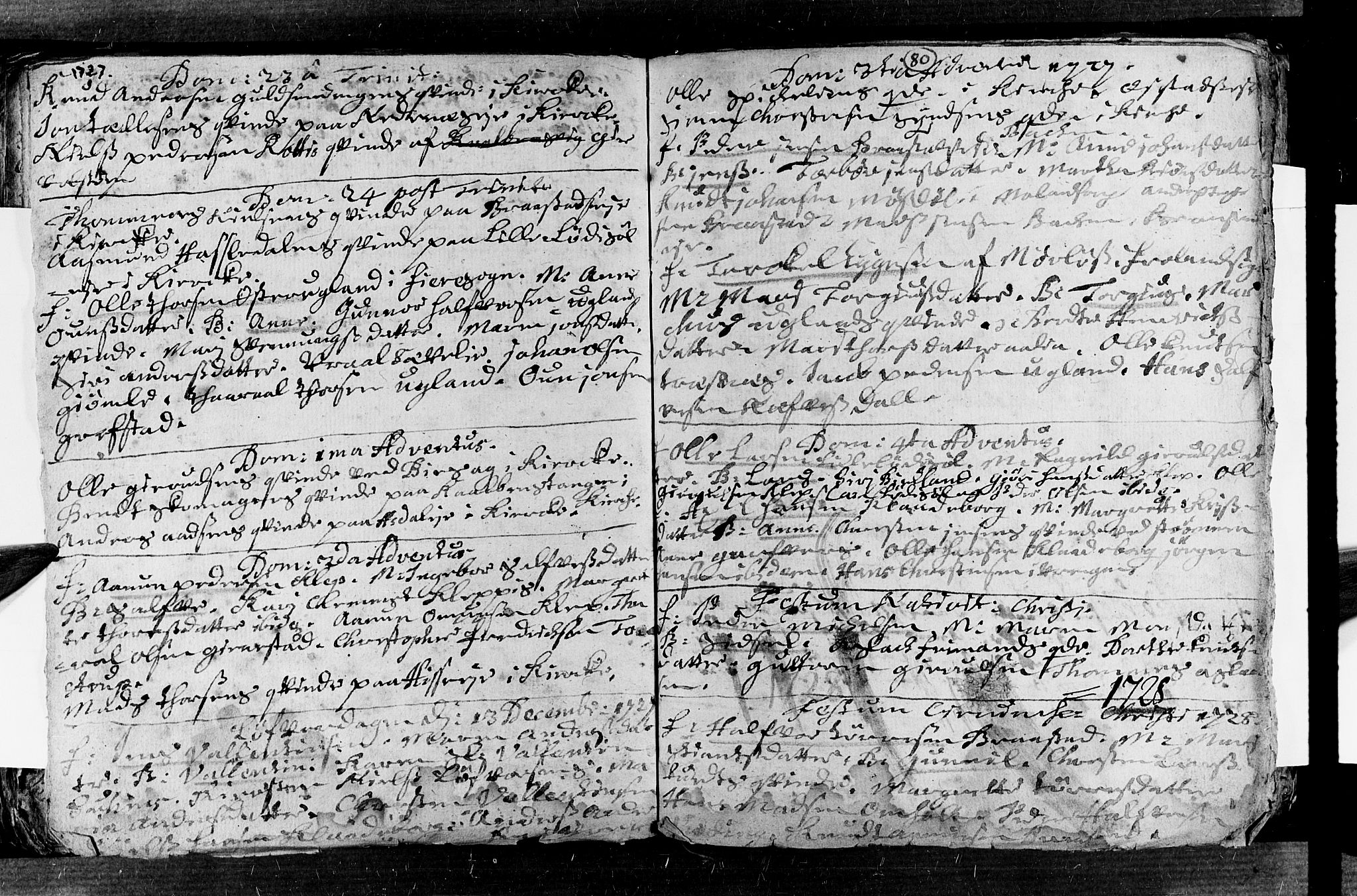 Øyestad sokneprestkontor, AV/SAK-1111-0049/F/Fa/L0003: Parish register (official) no. A 3, 1722-1730, p. 80