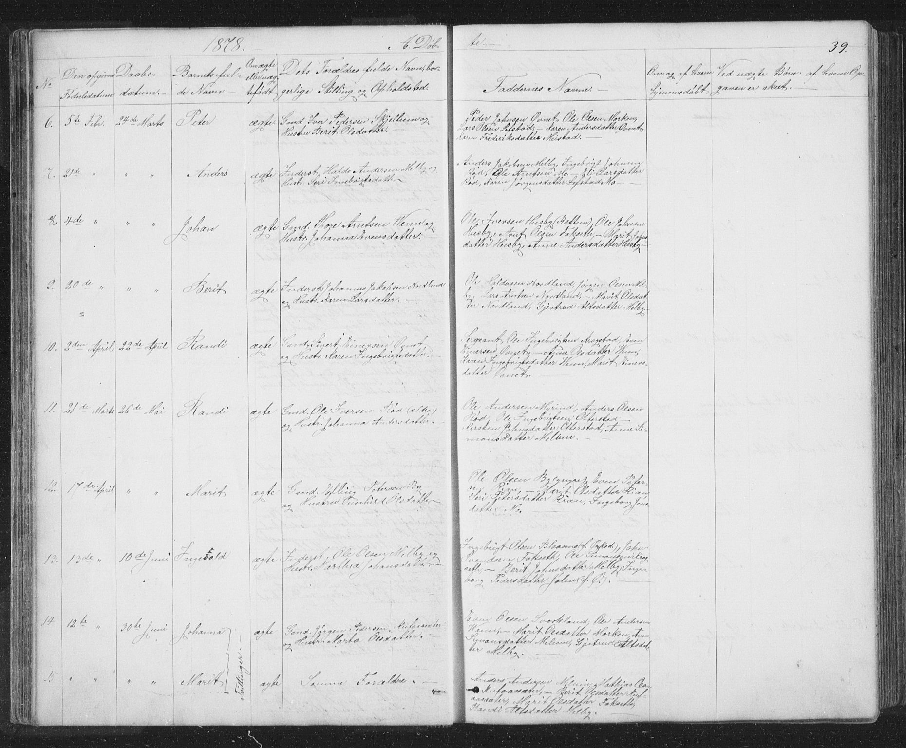 Ministerialprotokoller, klokkerbøker og fødselsregistre - Sør-Trøndelag, SAT/A-1456/667/L0798: Parish register (copy) no. 667C03, 1867-1929, p. 39