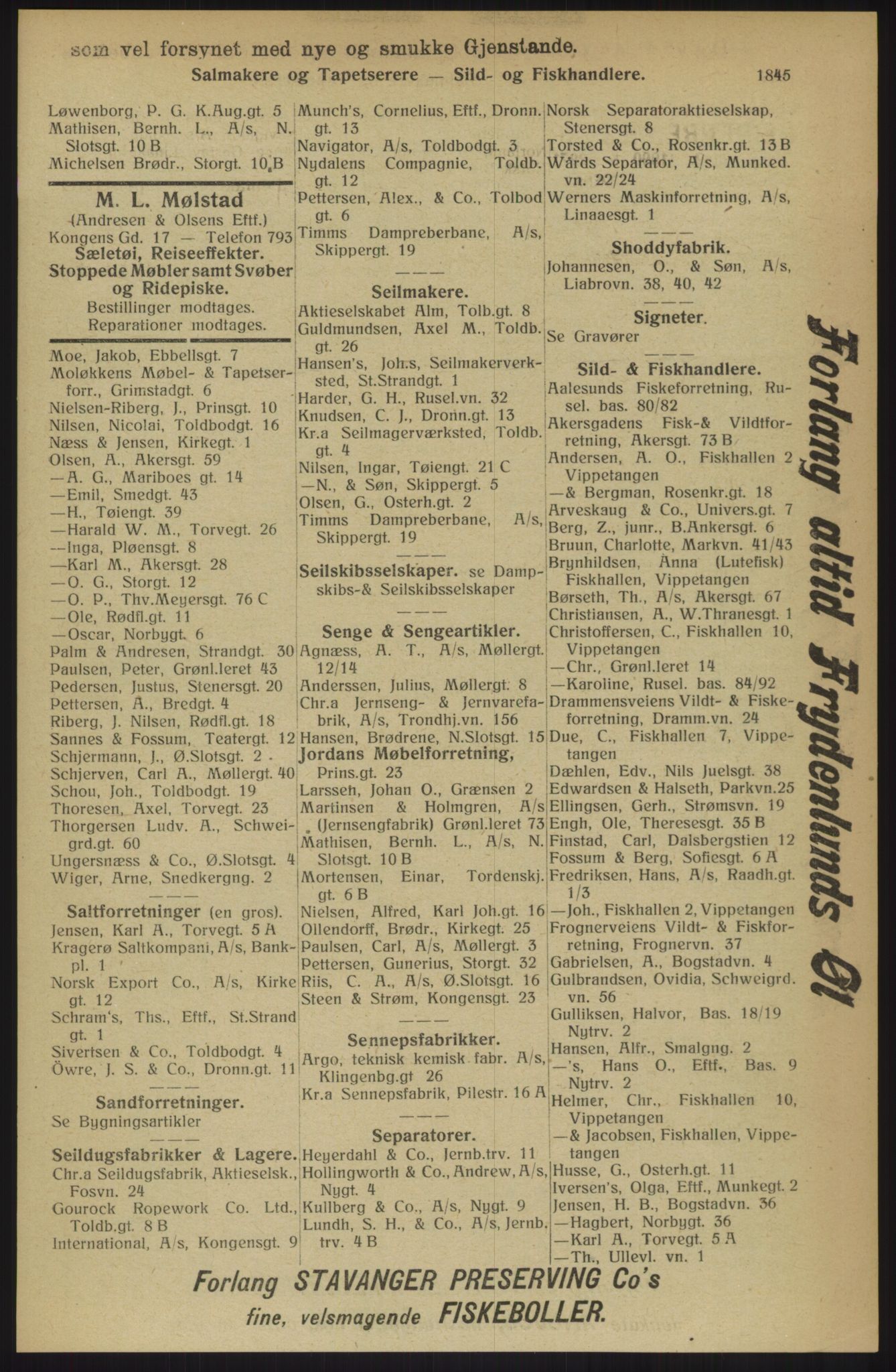 Kristiania/Oslo adressebok, PUBL/-, 1914, p. 1845