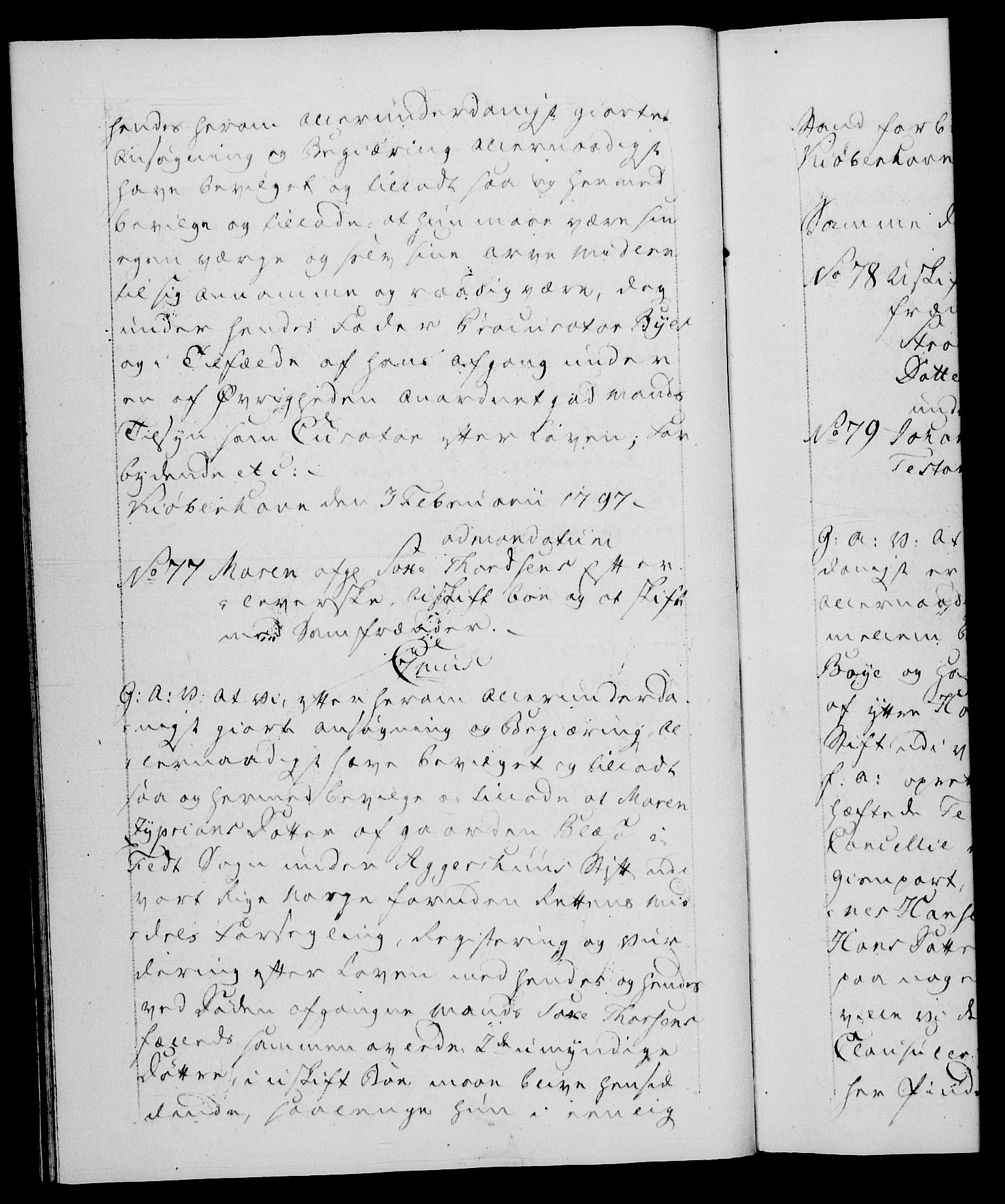 Danske Kanselli 1572-1799, AV/RA-EA-3023/F/Fc/Fca/Fcaa/L0057: Norske registre, 1797, p. 39b