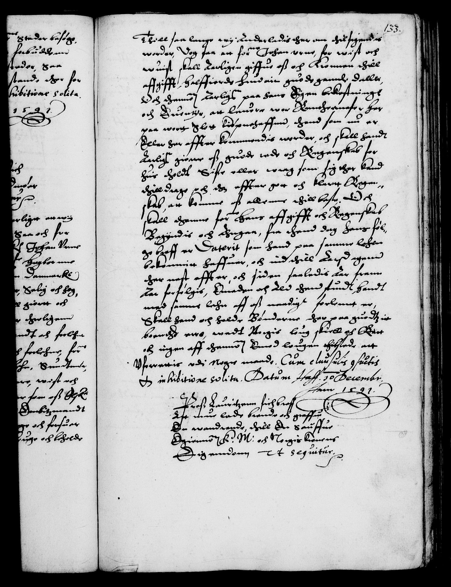 Danske Kanselli 1572-1799, RA/EA-3023/F/Fc/Fca/Fcaa/L0002: Norske registre (mikrofilm), 1588-1596, p. 133a