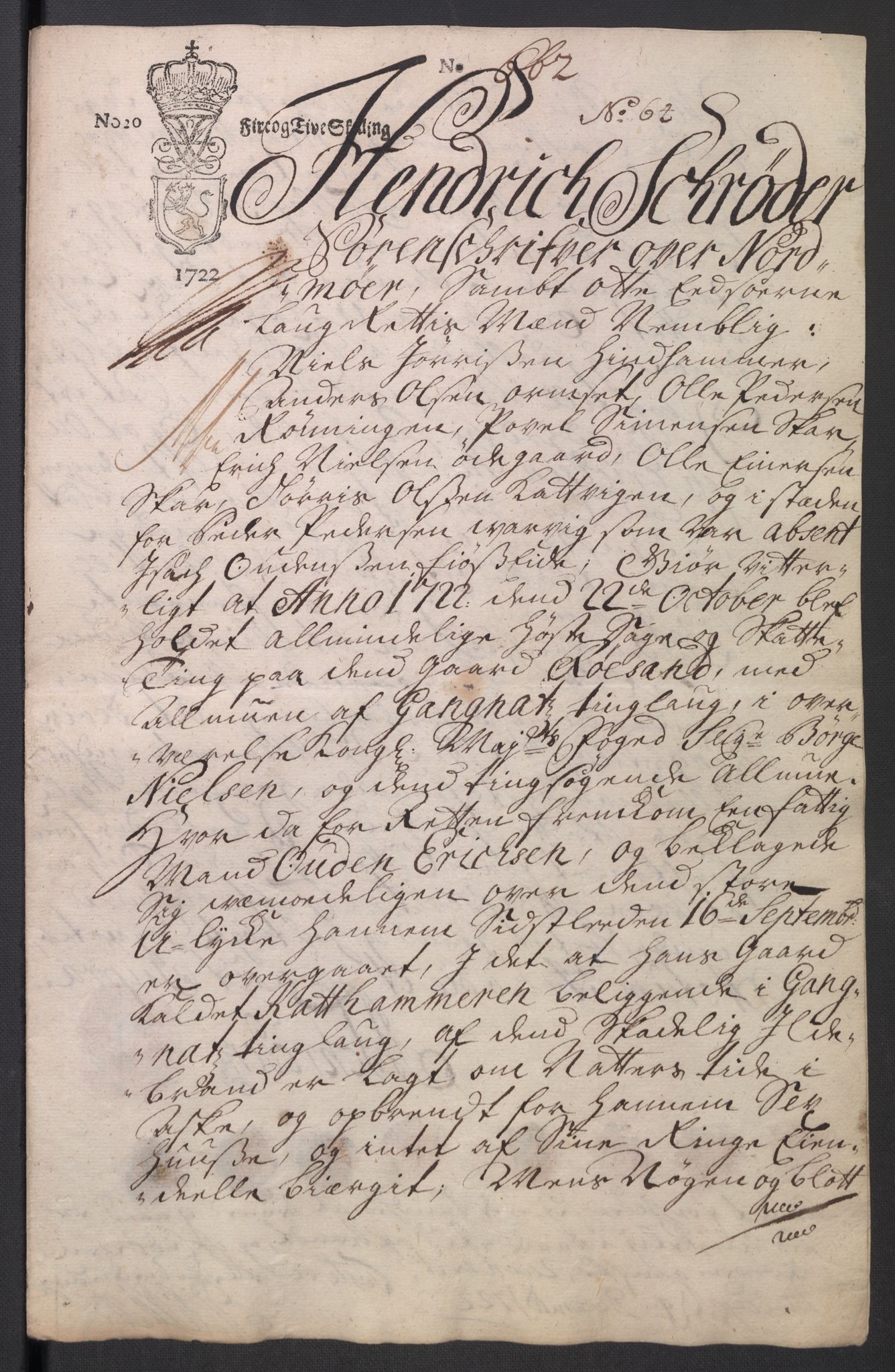 Rentekammeret inntil 1814, Reviderte regnskaper, Fogderegnskap, AV/RA-EA-4092/R56/L3755: Fogderegnskap Nordmøre, 1722, p. 339