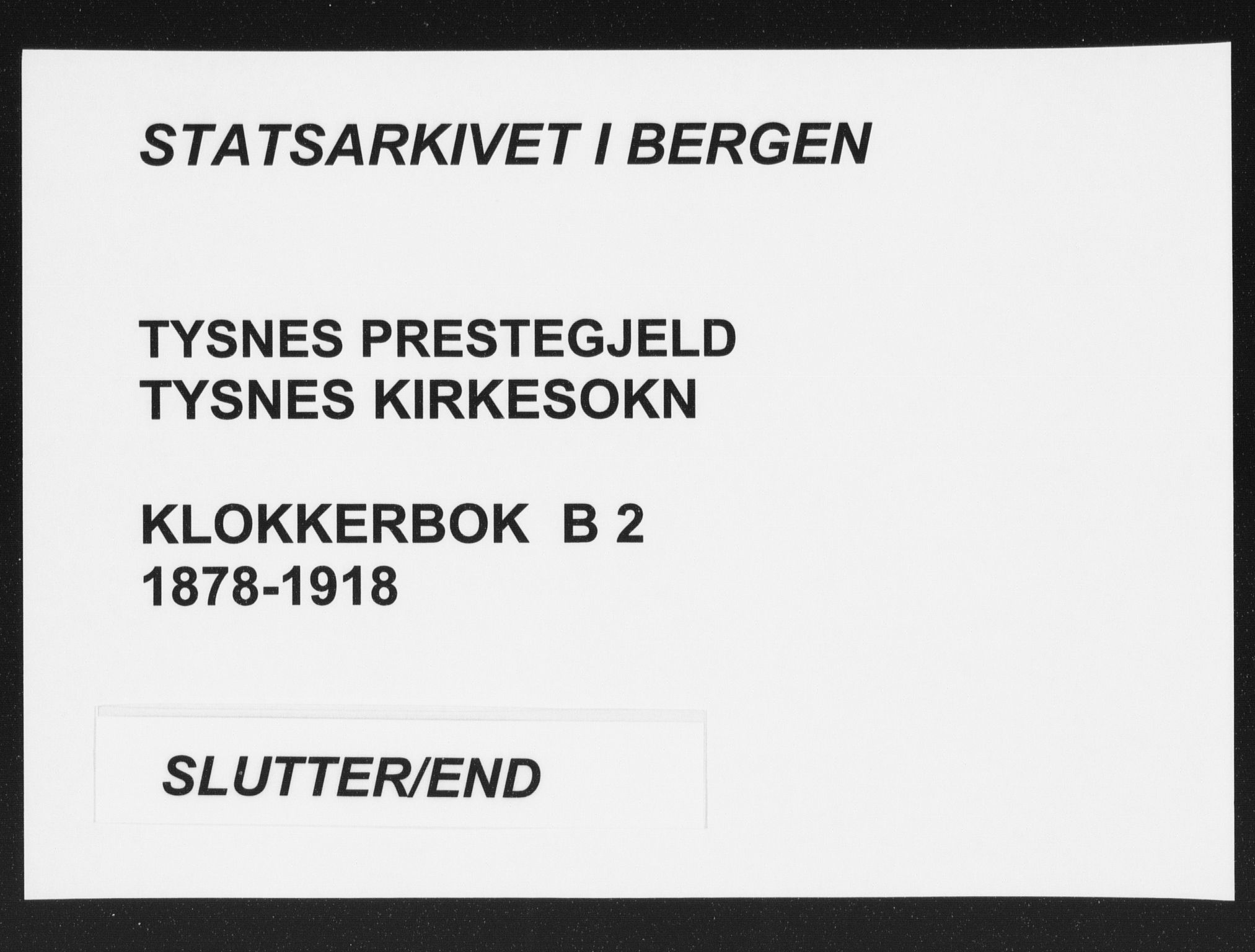 Tysnes sokneprestembete, AV/SAB-A-78601/H/Hab: Parish register (copy) no. B 2, 1878-1918