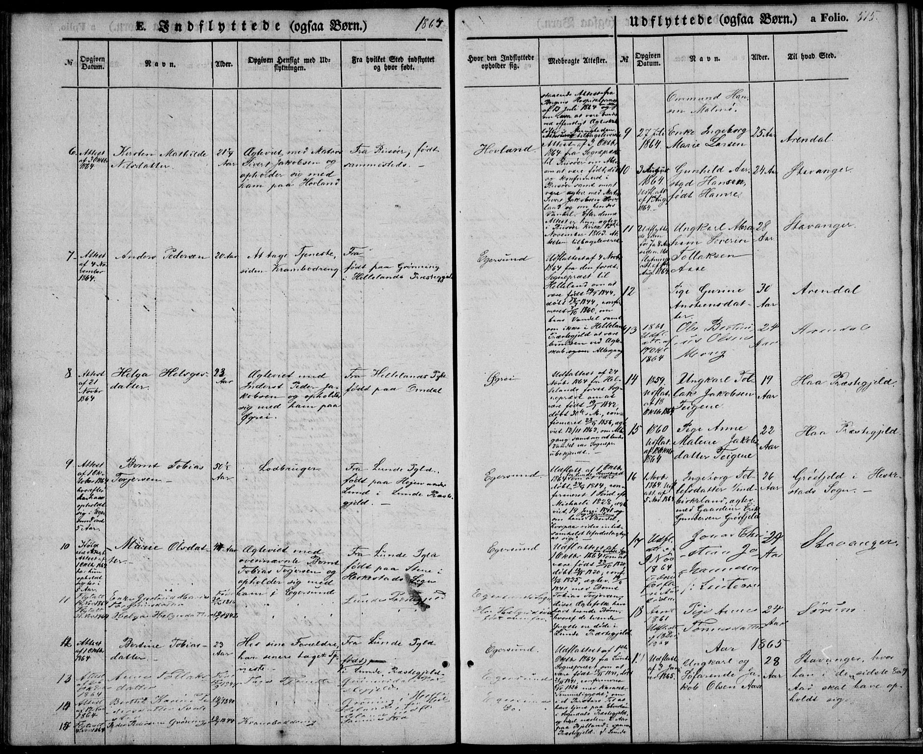 Eigersund sokneprestkontor, SAST/A-101807/S08/L0013: Parish register (official) no. A 12.2, 1850-1865, p. 515