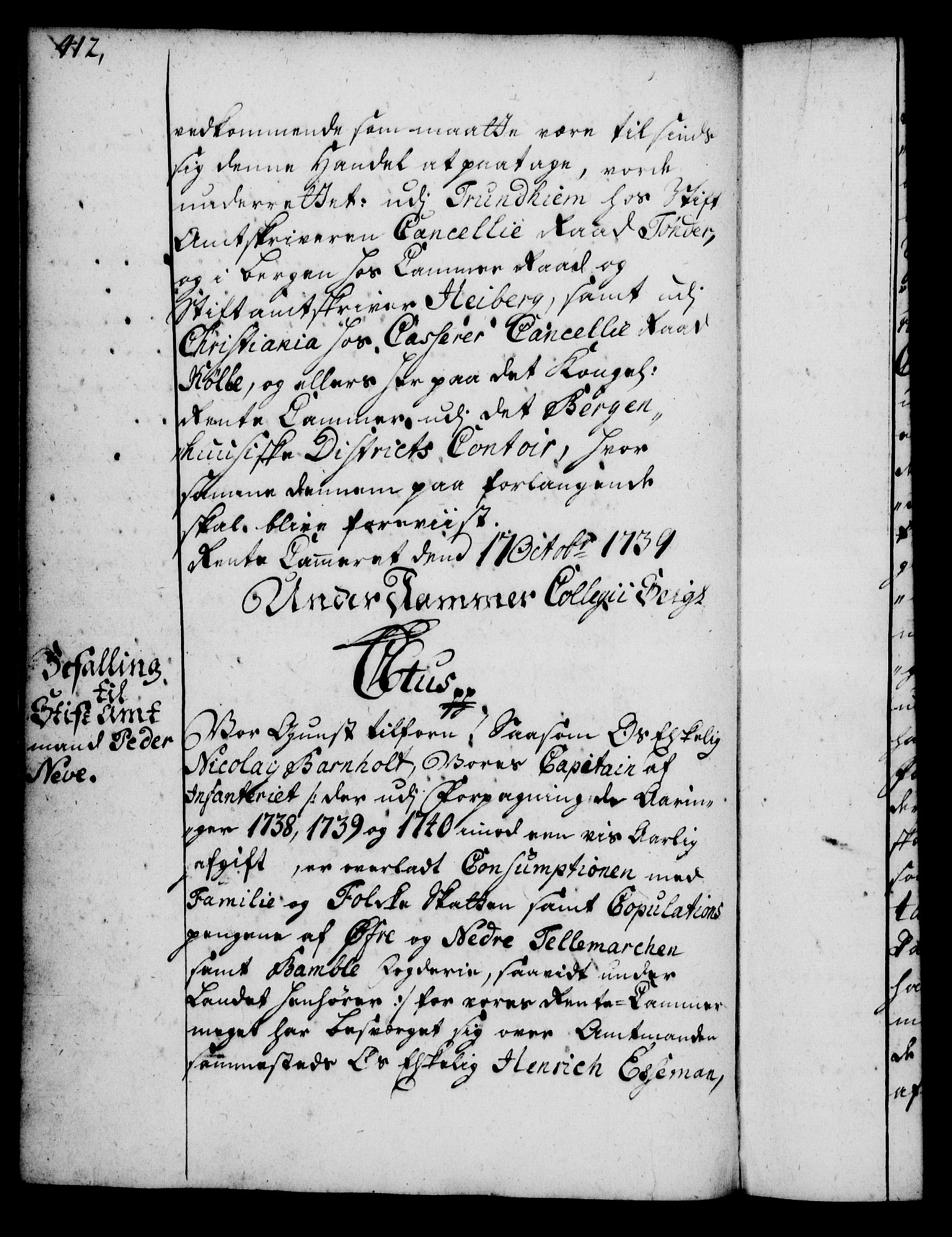 Rentekammeret, Kammerkanselliet, AV/RA-EA-3111/G/Gg/Gga/L0004: Norsk ekspedisjonsprotokoll med register (merket RK 53.4), 1734-1741, p. 412