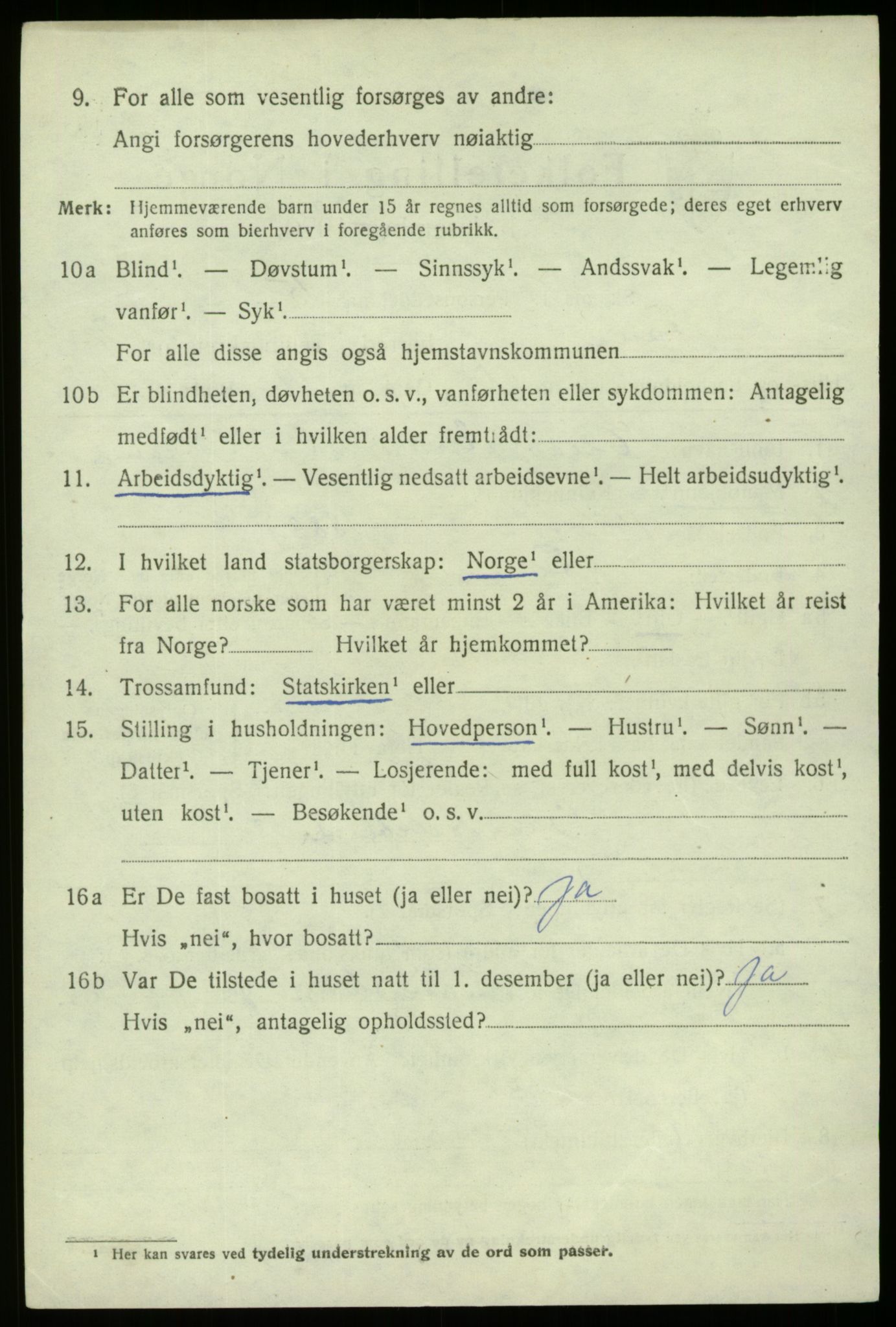 SAB, 1920 census for Fana, 1920, p. 27190