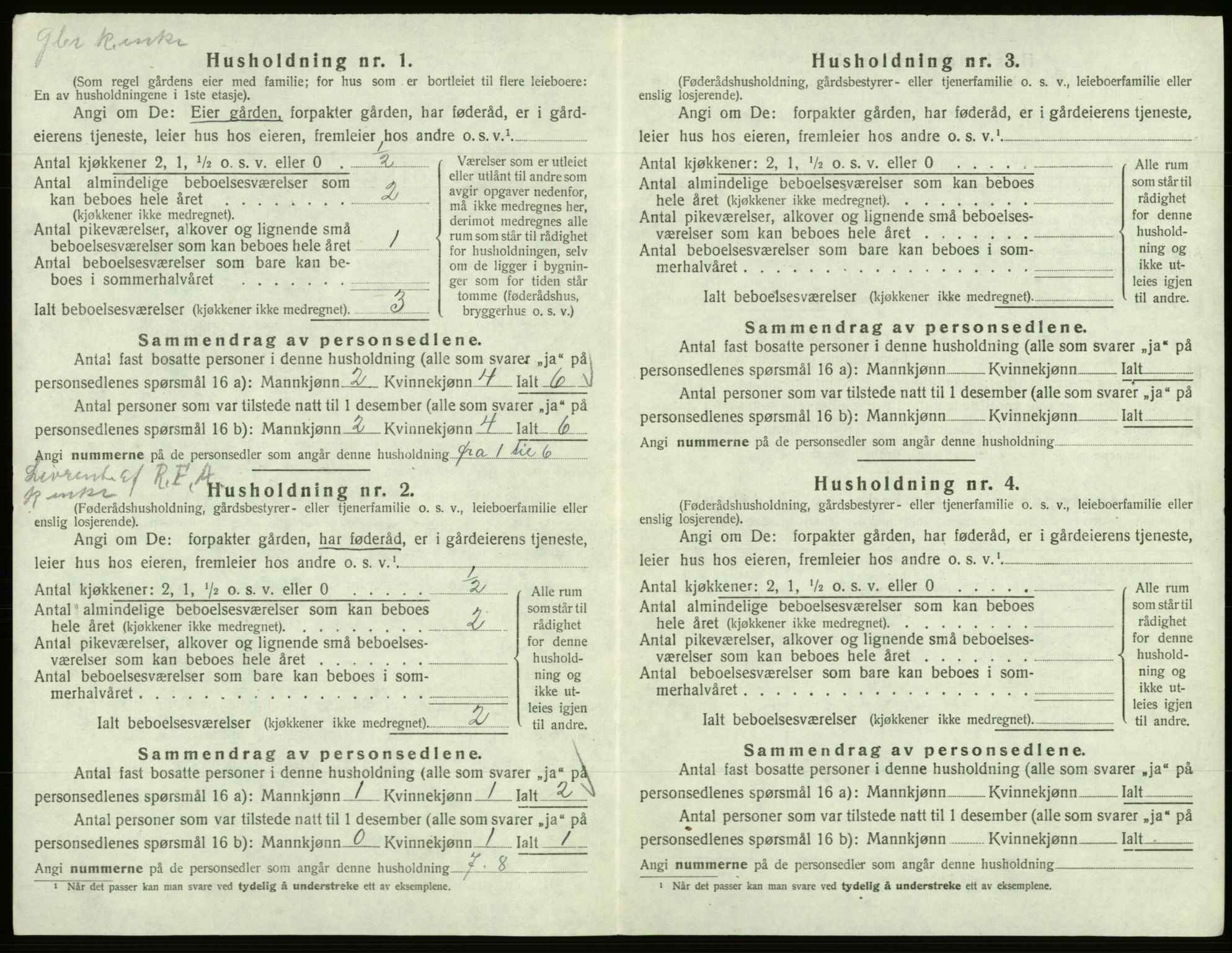 SAB, 1920 census for Samnanger, 1920, p. 390