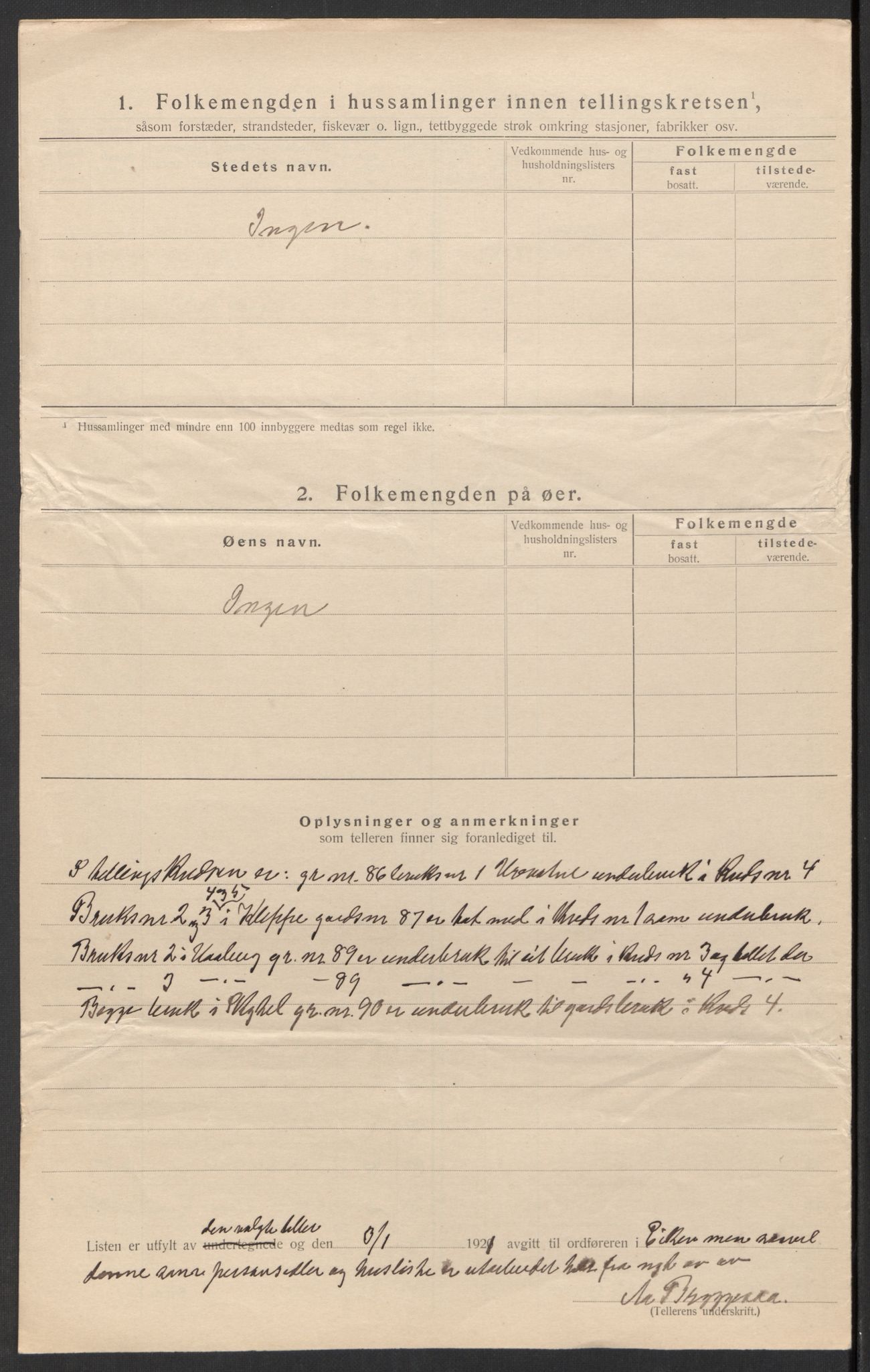 SAK, 1920 census for Eiken, 1920, p. 23