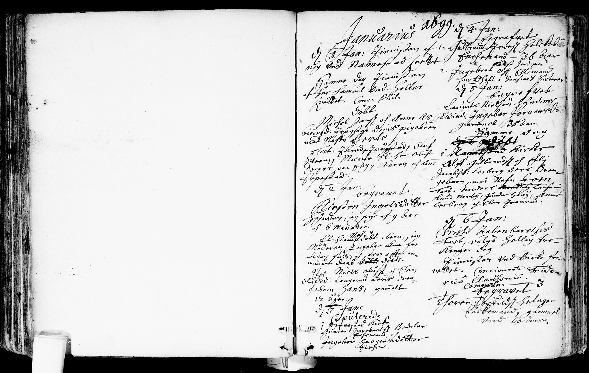 Nannestad prestekontor Kirkebøker, AV/SAO-A-10414a/F/Fa/L0001: Parish register (official) no. I 1, 1689-1702