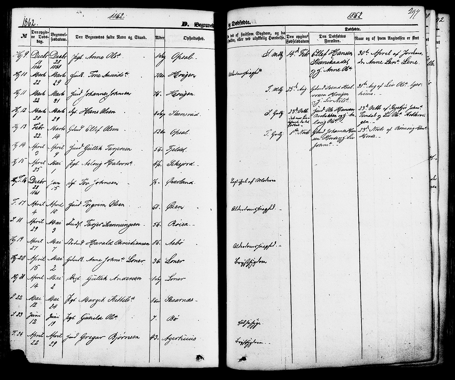 Hjartdal kirkebøker, AV/SAKO-A-270/F/Fa/L0009: Parish register (official) no. I 9, 1860-1879, p. 297