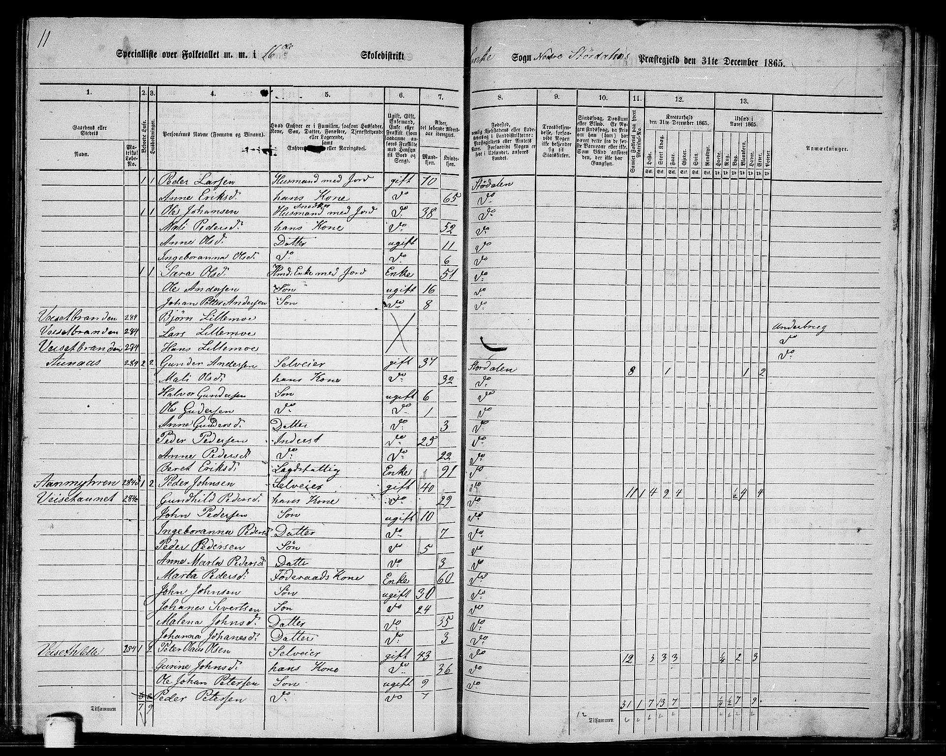 RA, 1865 census for Nedre Stjørdal, 1865, p. 275