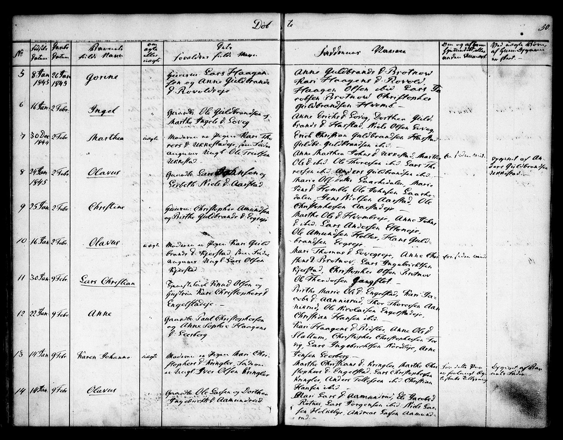 Nannestad prestekontor Kirkebøker, SAO/A-10414a/F/Fa/L0010: Parish register (official) no. I 10, 1840-1850, p. 50