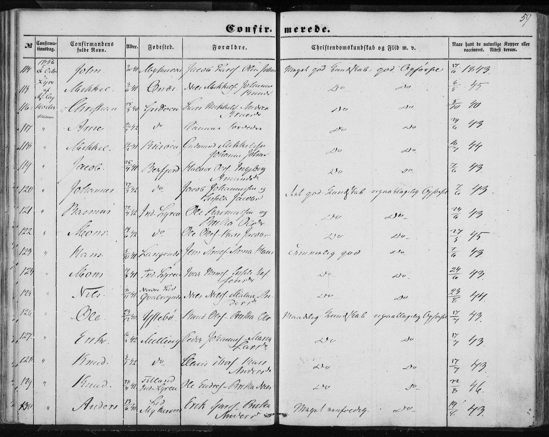 Lindås Sokneprestembete, AV/SAB-A-76701/H/Haa/Haaa/L0013: Parish register (official) no. A 13, 1848-1862, p. 59