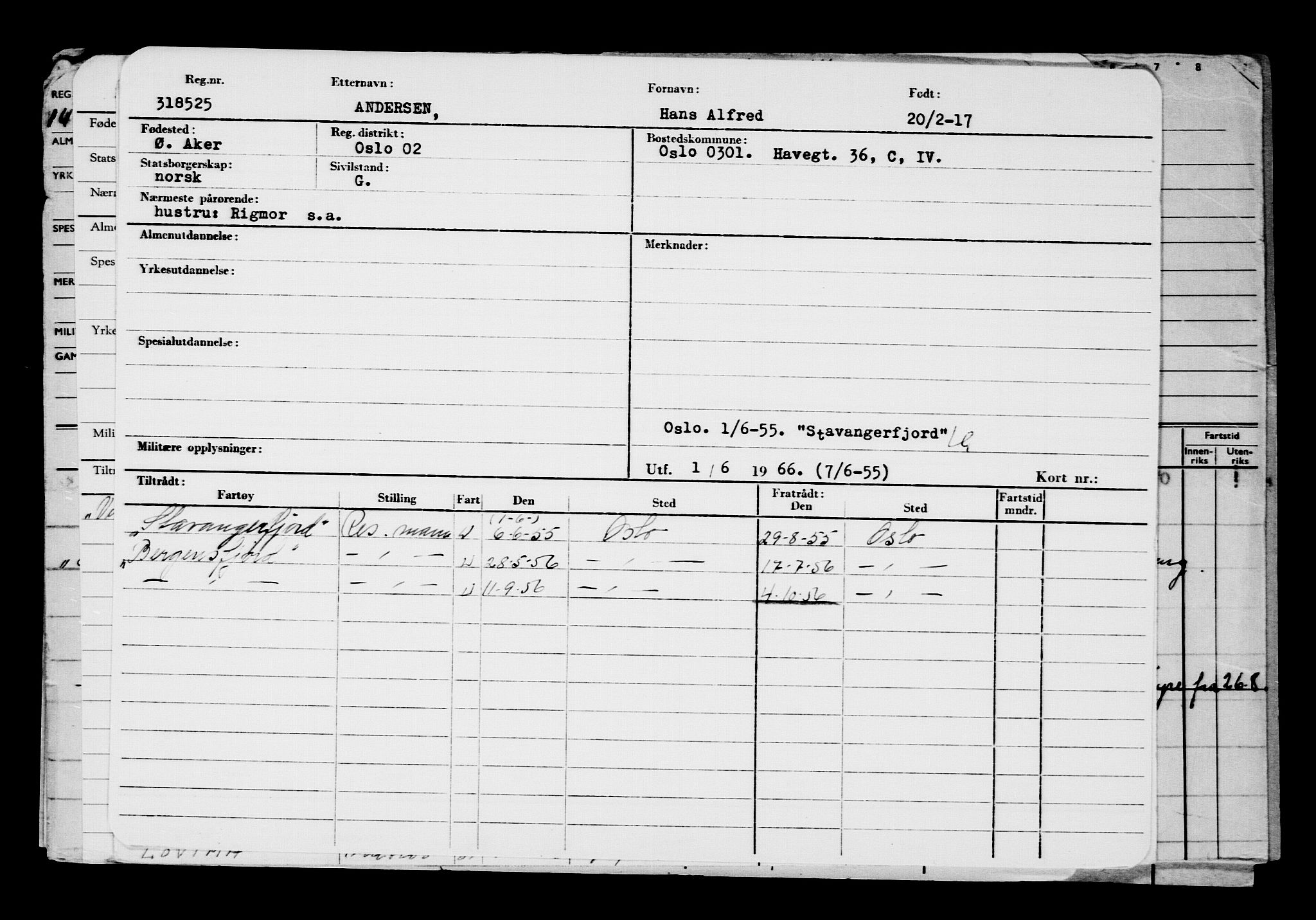 Direktoratet for sjømenn, RA/S-3545/G/Gb/L0146: Hovedkort, 1917, p. 196