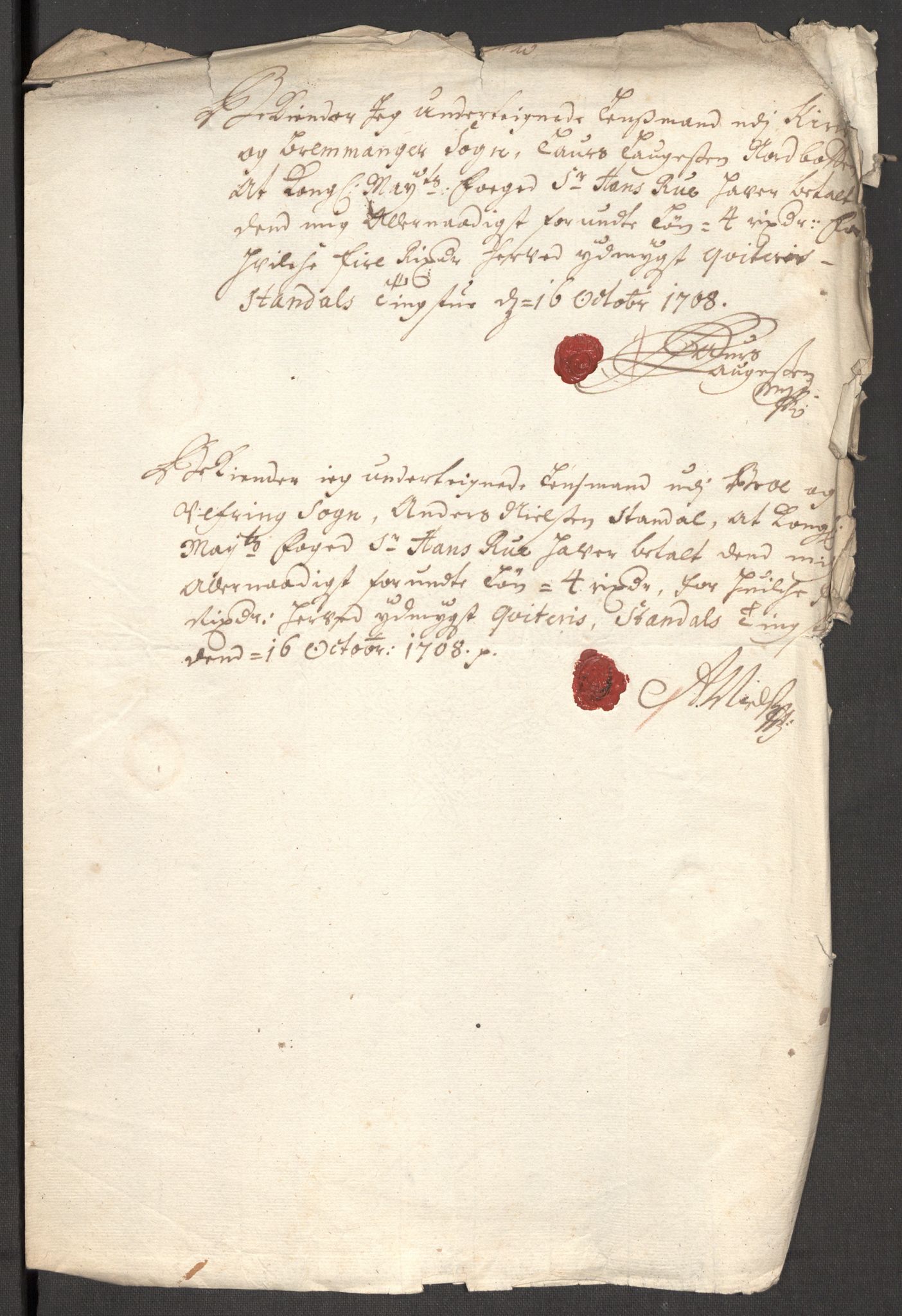 Rentekammeret inntil 1814, Reviderte regnskaper, Fogderegnskap, RA/EA-4092/R53/L3431: Fogderegnskap Sunn- og Nordfjord, 1708, p. 209