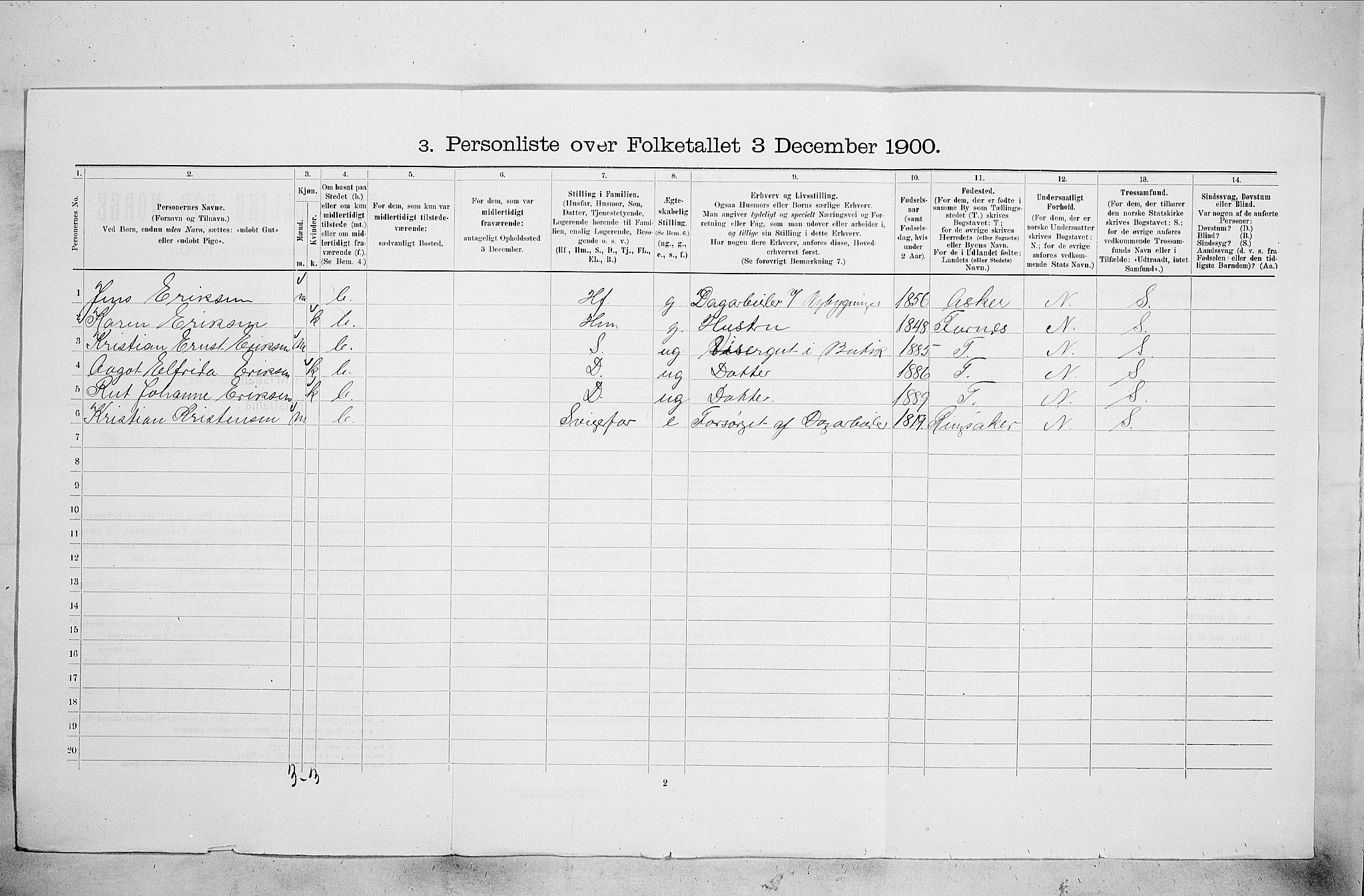 SAO, 1900 census for Kristiania, 1900, p. 36777