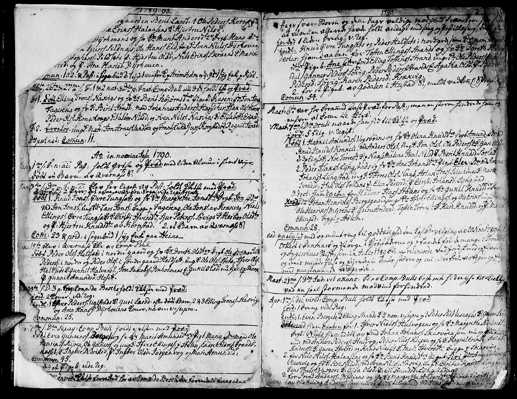 Ministerialprotokoller, klokkerbøker og fødselsregistre - Møre og Romsdal, AV/SAT-A-1454/570/L0830: Parish register (official) no. 570A04, 1789-1819, p. 2-3