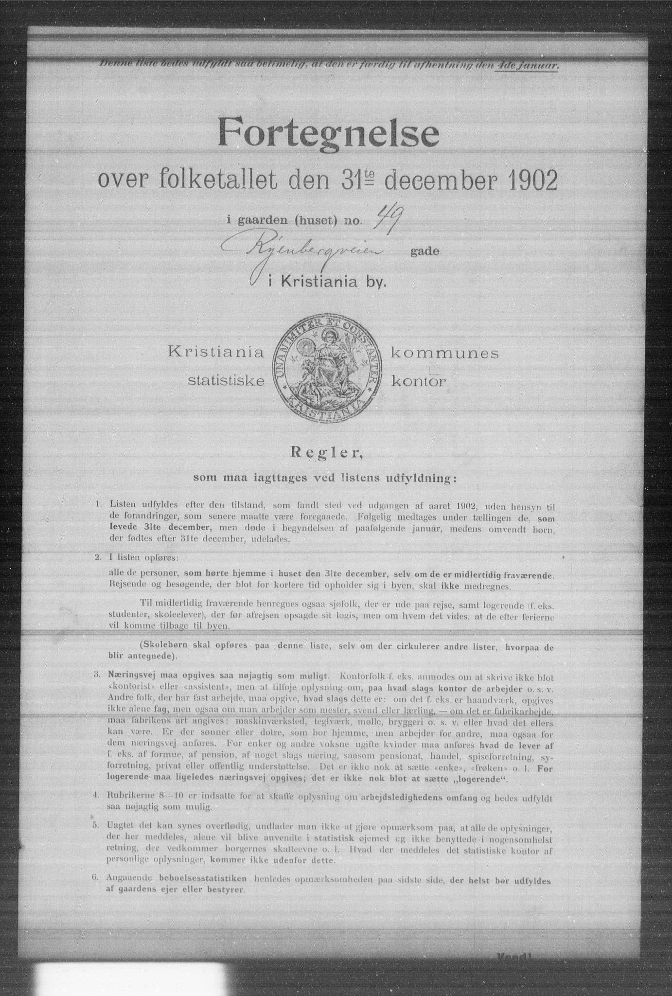 OBA, Municipal Census 1902 for Kristiania, 1902, p. 16297