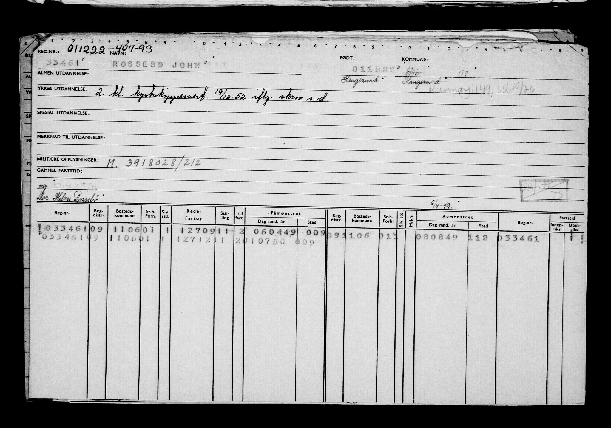 Direktoratet for sjømenn, AV/RA-S-3545/G/Gb/L0213: Hovedkort, 1922, p. 17