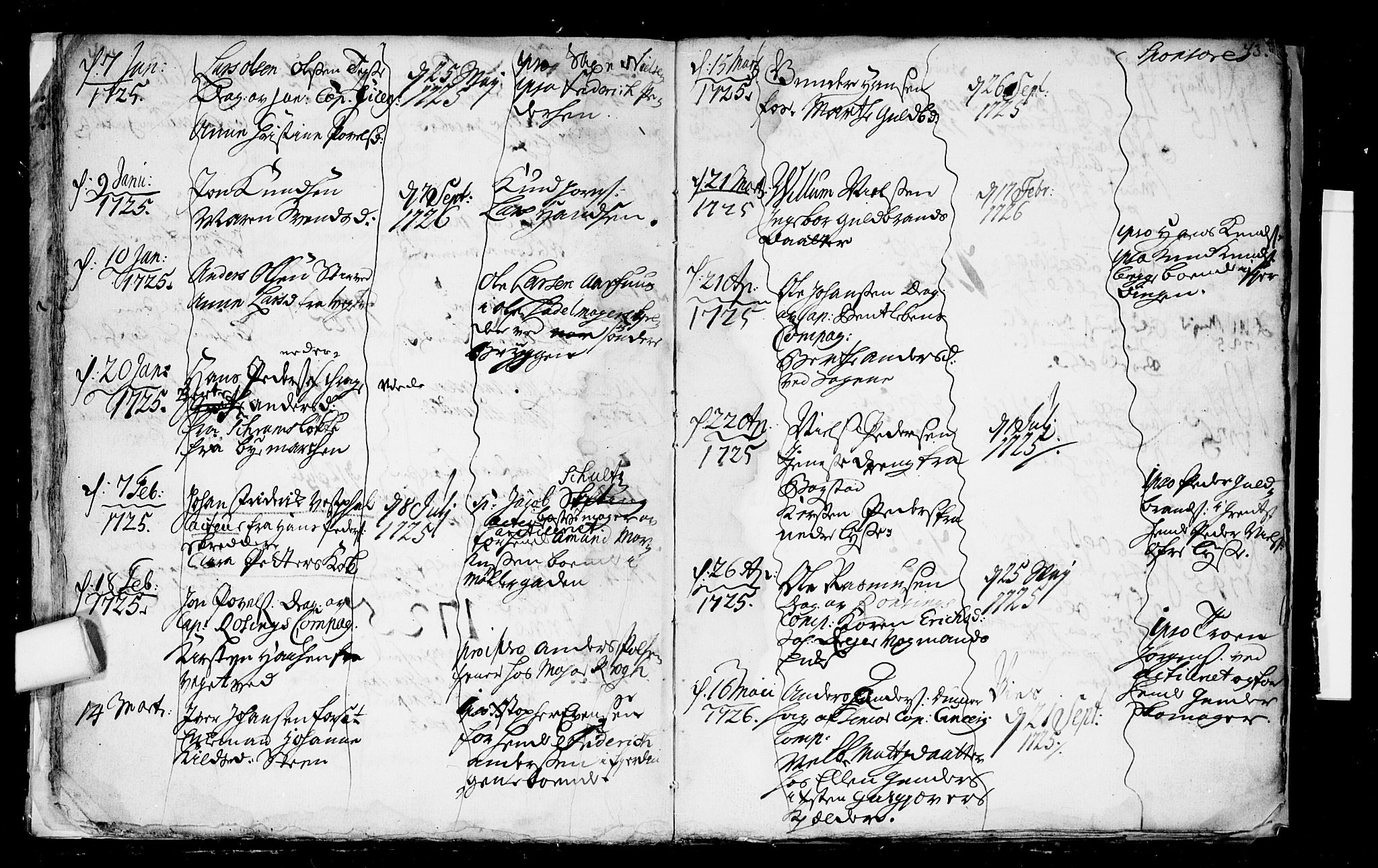 Aker prestekontor kirkebøker, SAO/A-10861/F/L0003: Parish register (official) no. 3, 1723-1731, p. 42-43
