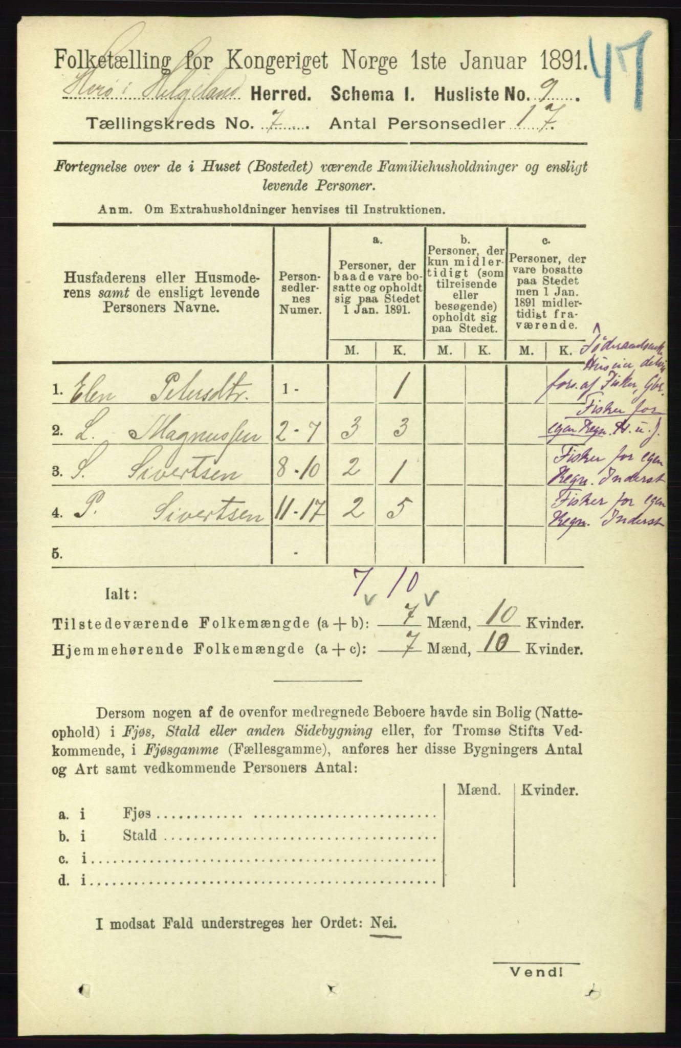 RA, 1891 census for 1818 Herøy, 1891, p. 2215