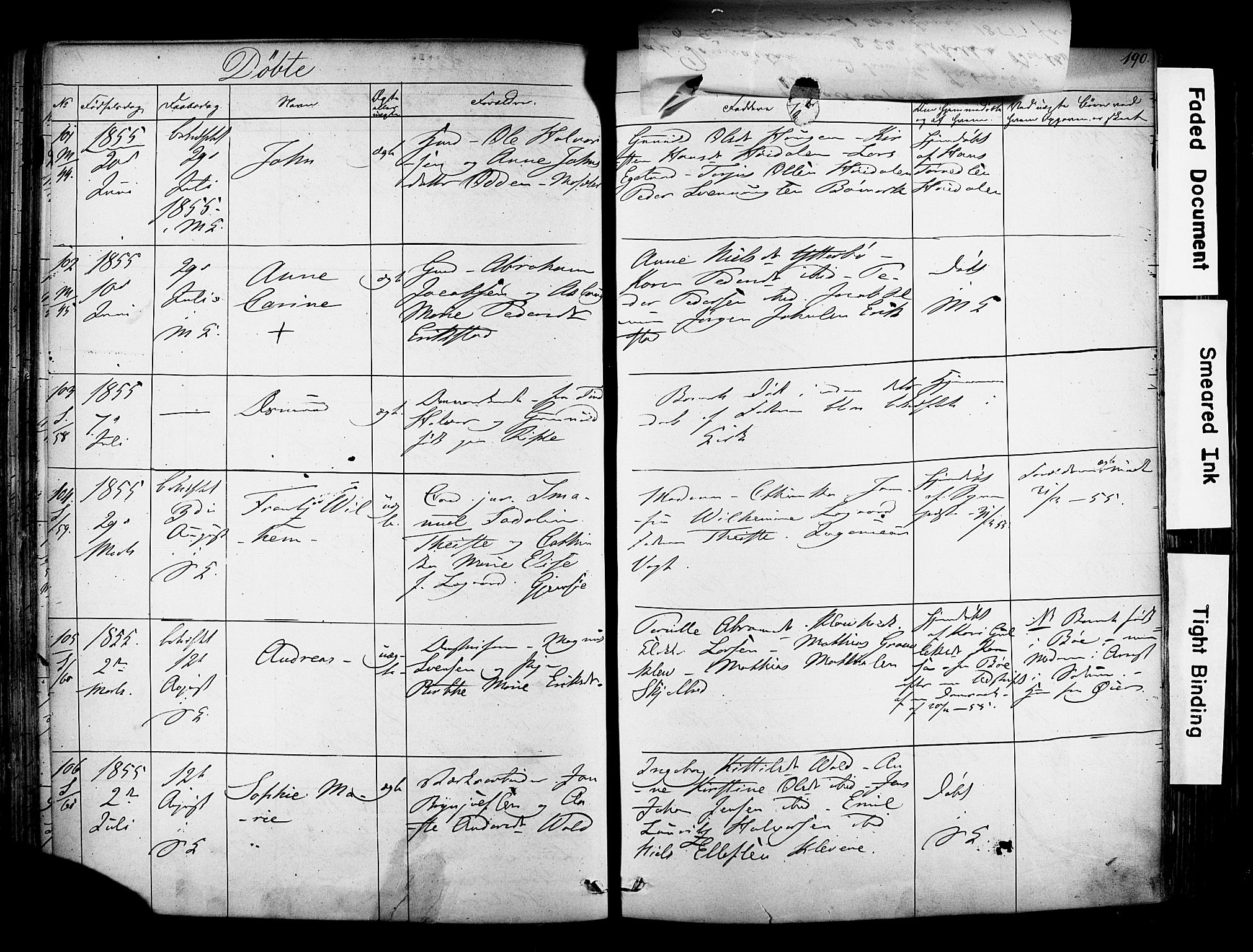 Solum kirkebøker, SAKO/A-306/F/Fa/L0006: Parish register (official) no. I 6, 1844-1855, p. 190