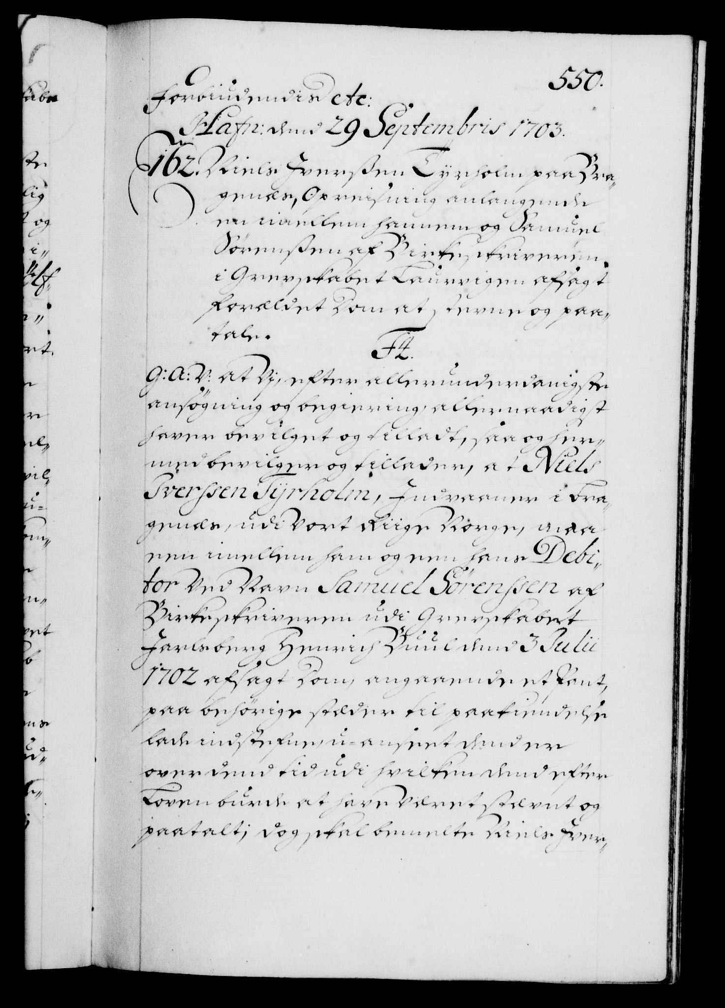 Danske Kanselli 1572-1799, RA/EA-3023/F/Fc/Fca/Fcaa/L0018: Norske registre, 1699-1703, p. 550a