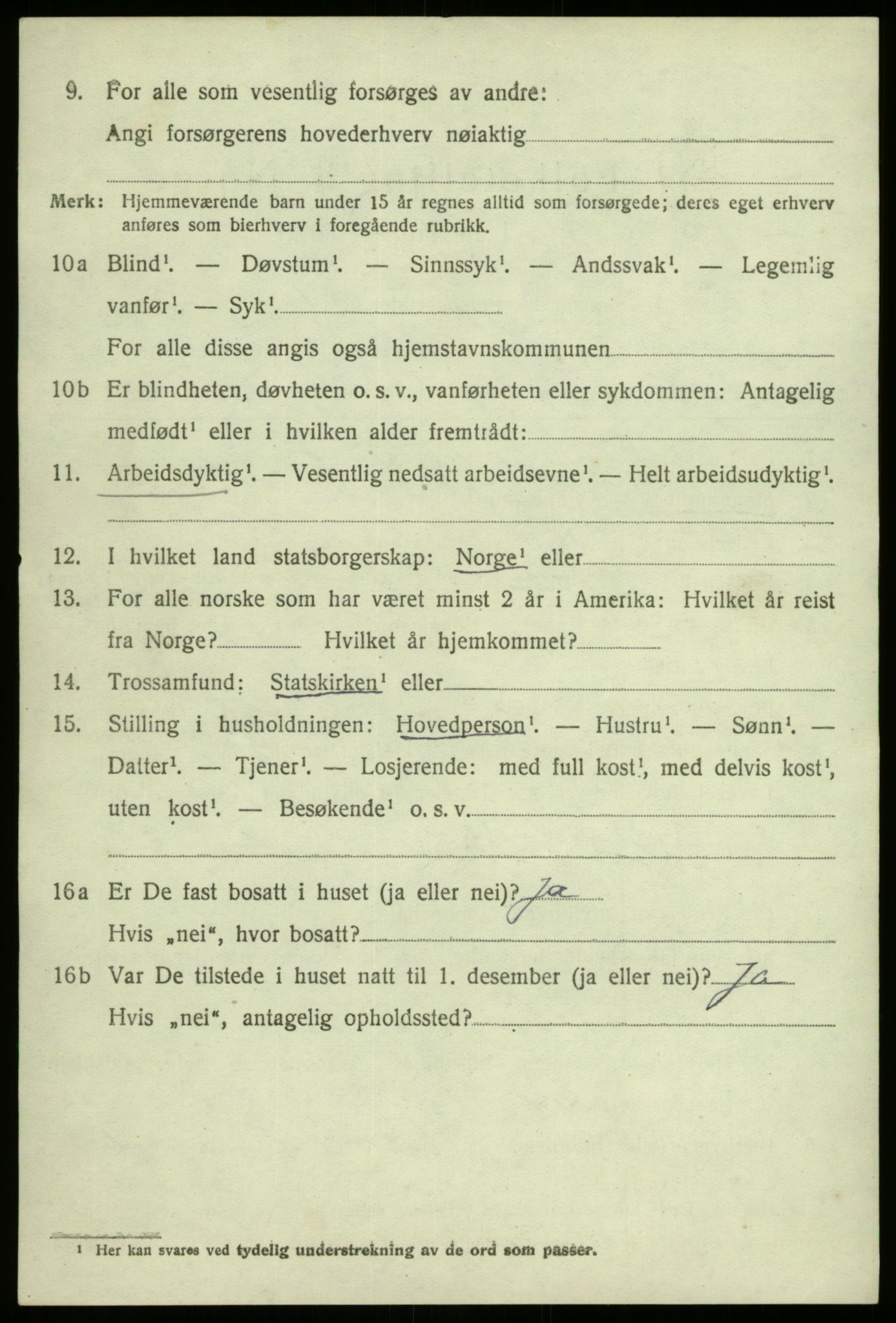 SAB, 1920 census for Lavik, 1920, p. 747