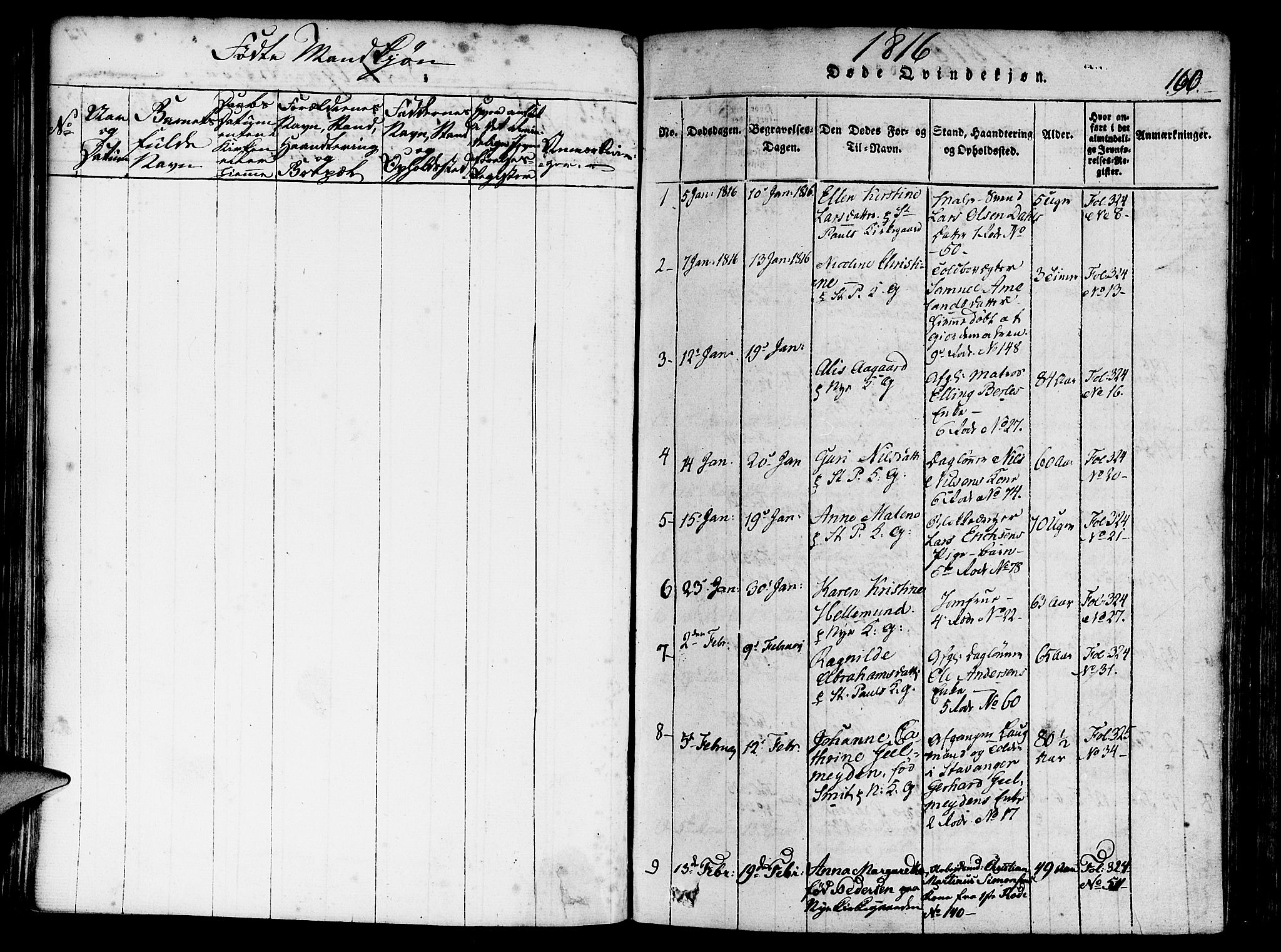 Nykirken Sokneprestembete, SAB/A-77101/H/Haa/L0011: Parish register (official) no. A 11, 1816-1821, p. 160