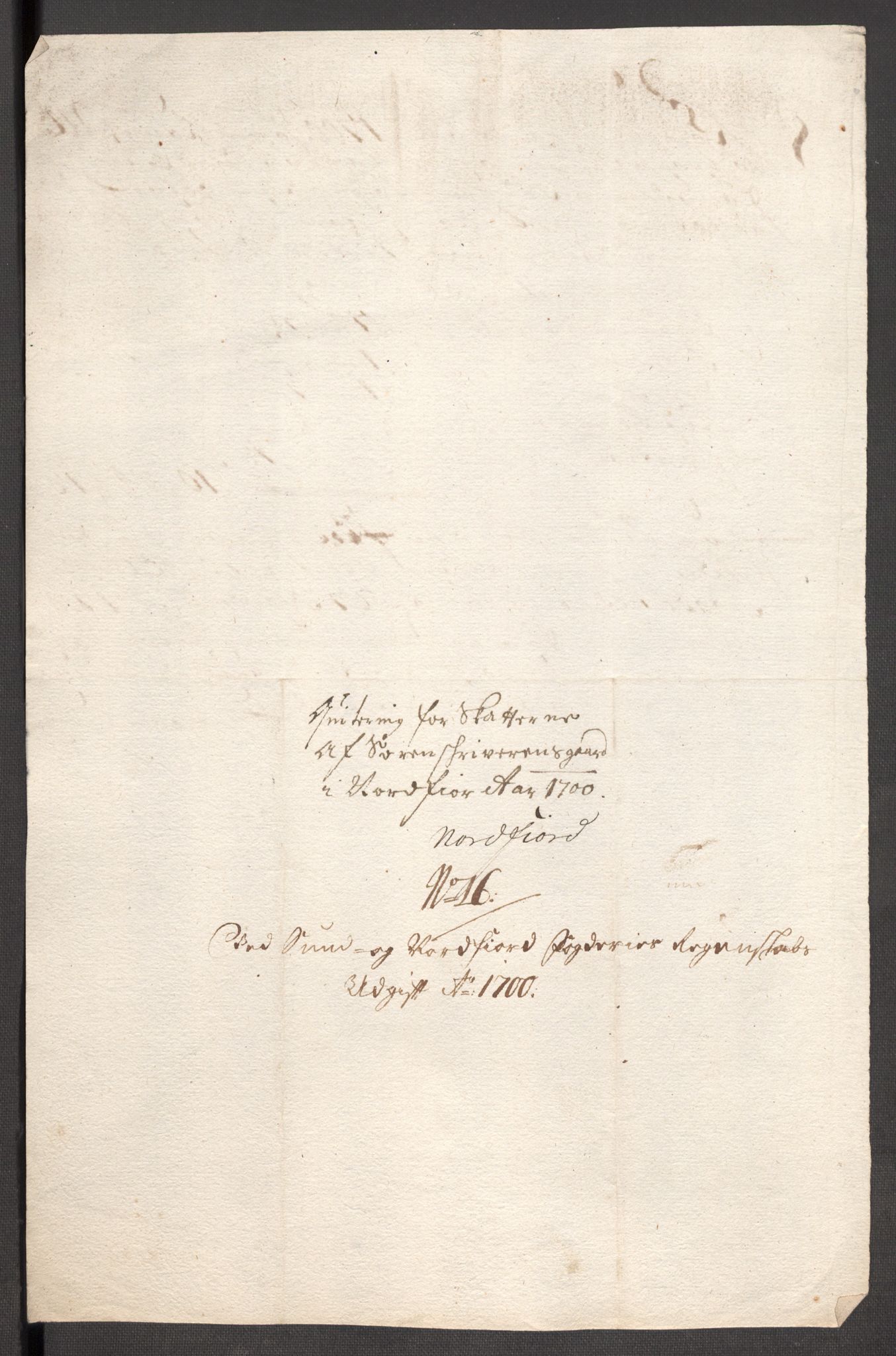 Rentekammeret inntil 1814, Reviderte regnskaper, Fogderegnskap, RA/EA-4092/R53/L3425: Fogderegnskap Sunn- og Nordfjord, 1700-1701, p. 234