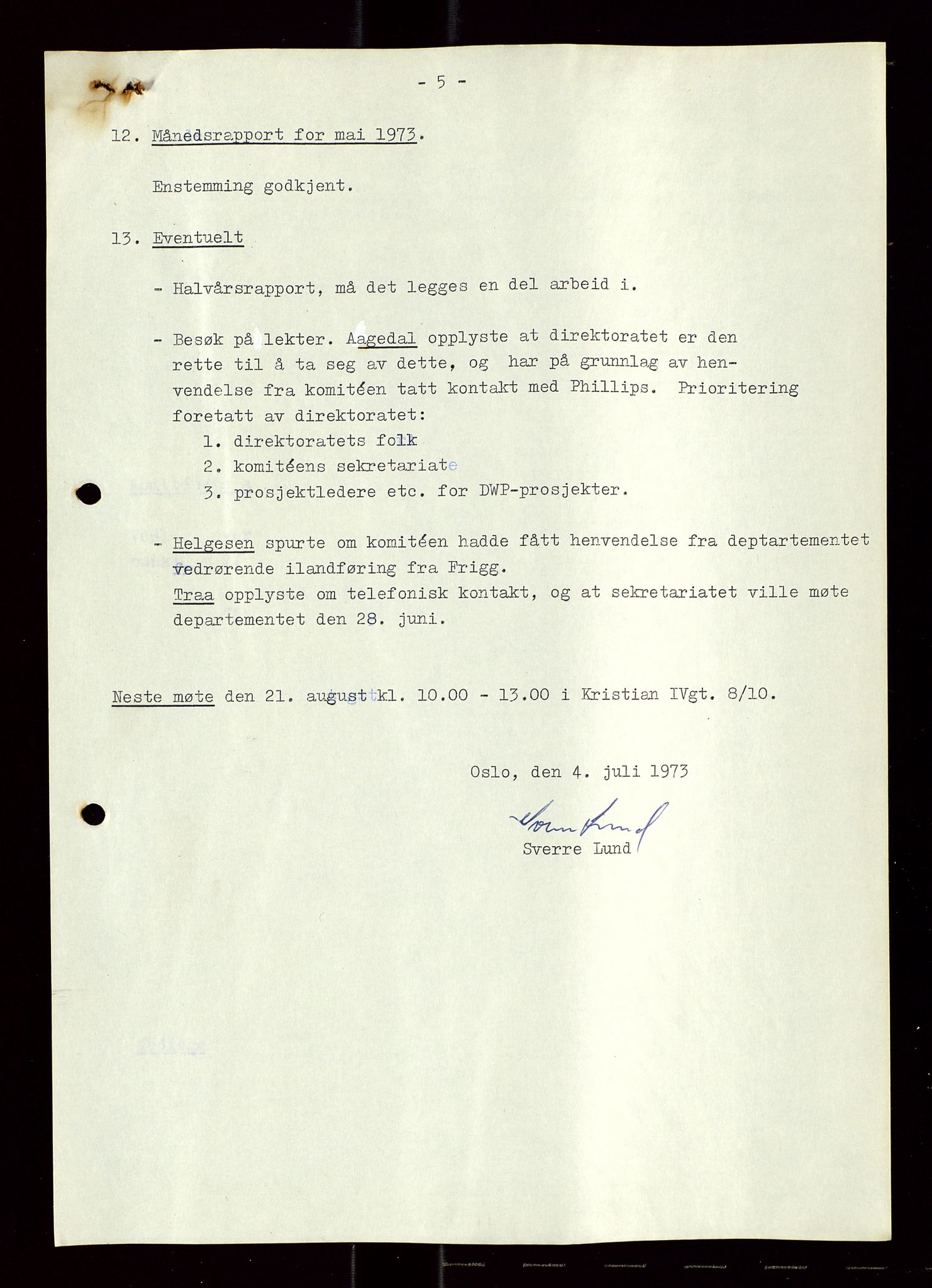 Industridepartementet, Oljekontoret, AV/SAST-A-101348/Di/L0004: DWP, møter, komite`møter, 761 forskning/teknologi, 1972-1975, p. 66